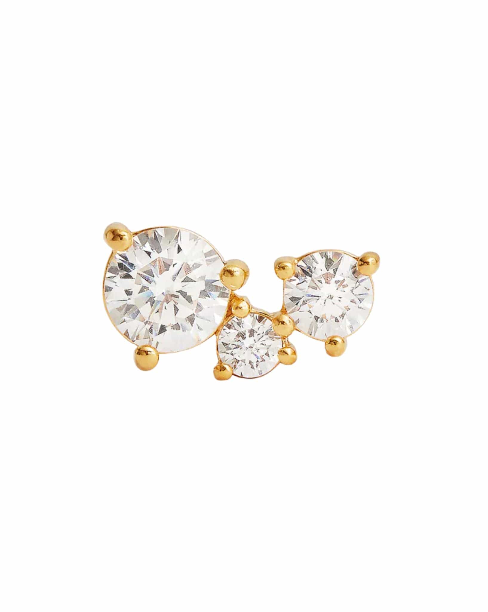 By Charlotte Gold Whispers of Love Stud Earrings