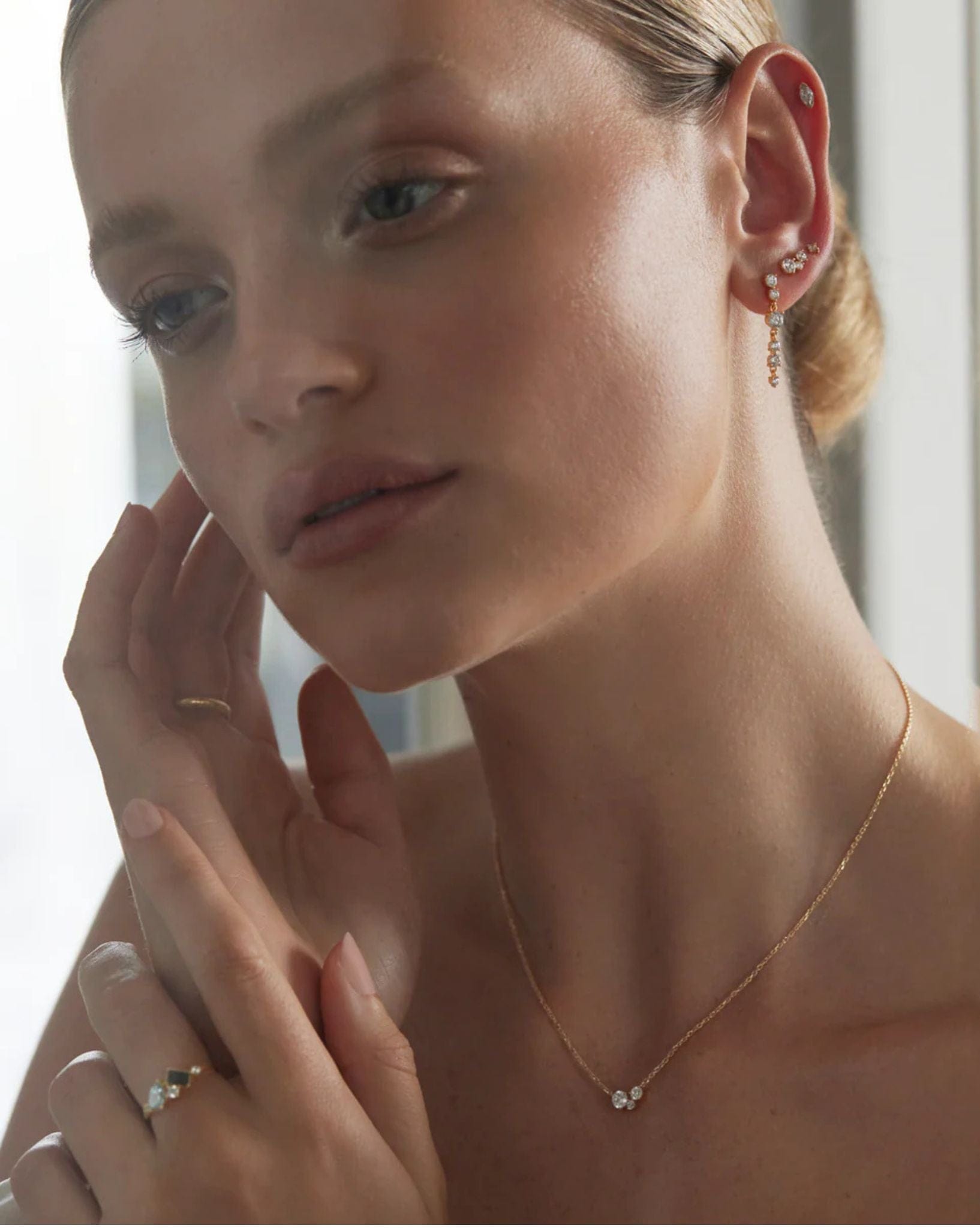 By Charlotte Gold Whispers of Love Stud Earrings