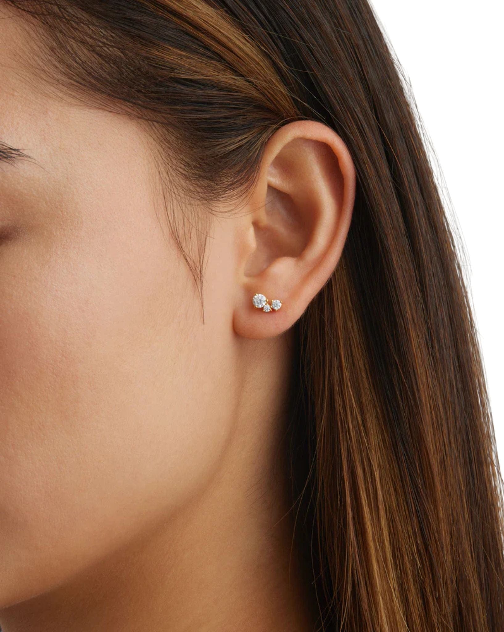 By Charlotte Gold Whispers of Love Stud Earrings