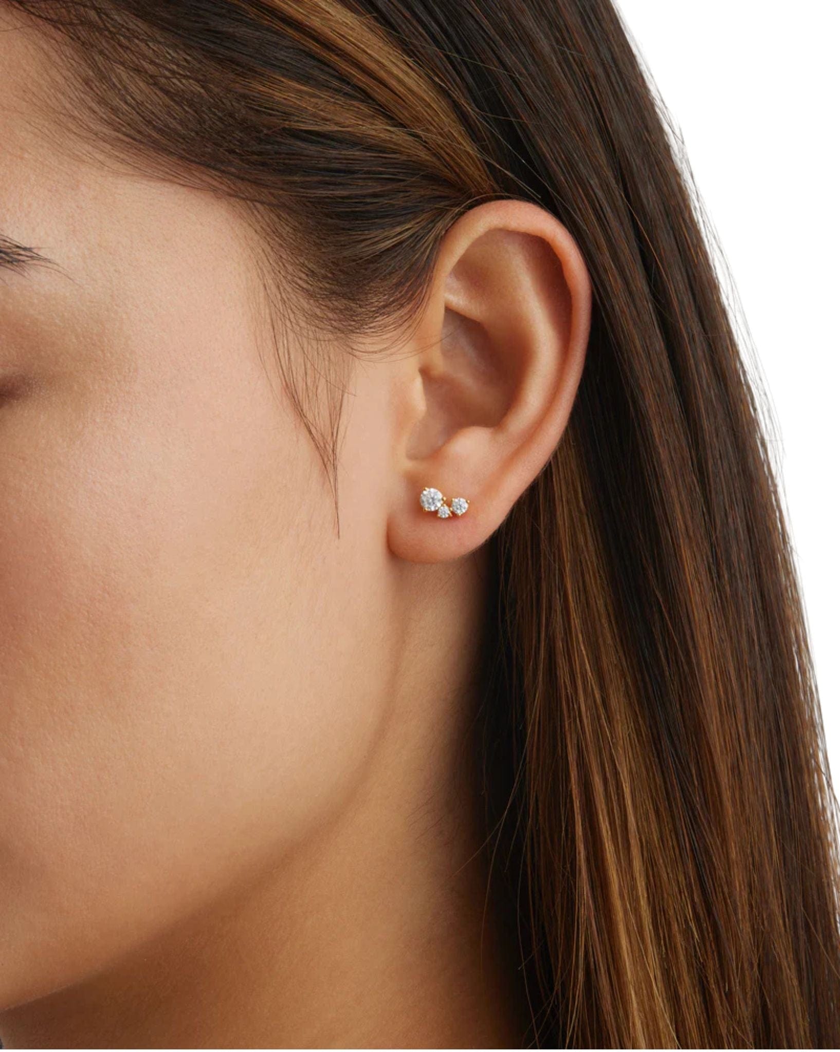 By Charlotte Gold Whispers of Love Stud Earrings