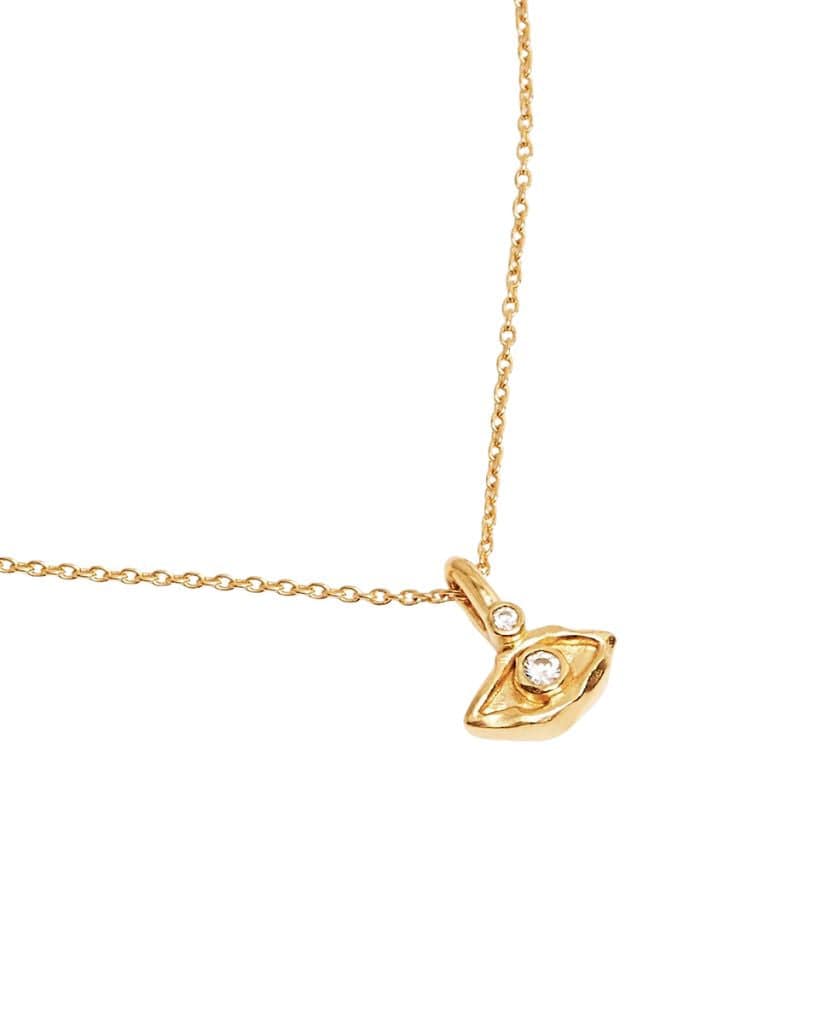 By Charlotte I Am Protected Necklace - Gold
