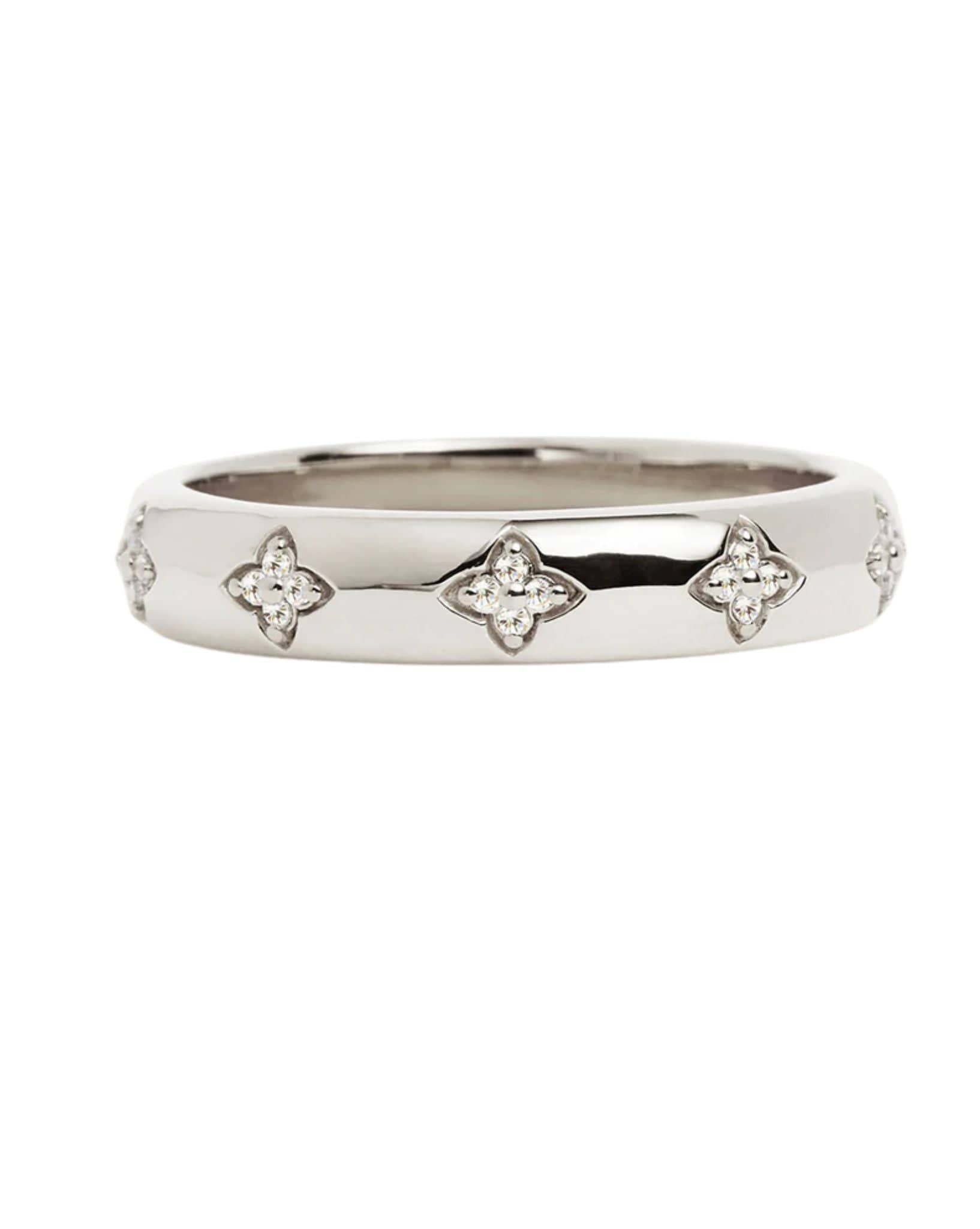 By Charlotte Silver Bloom With You Lotus Ring