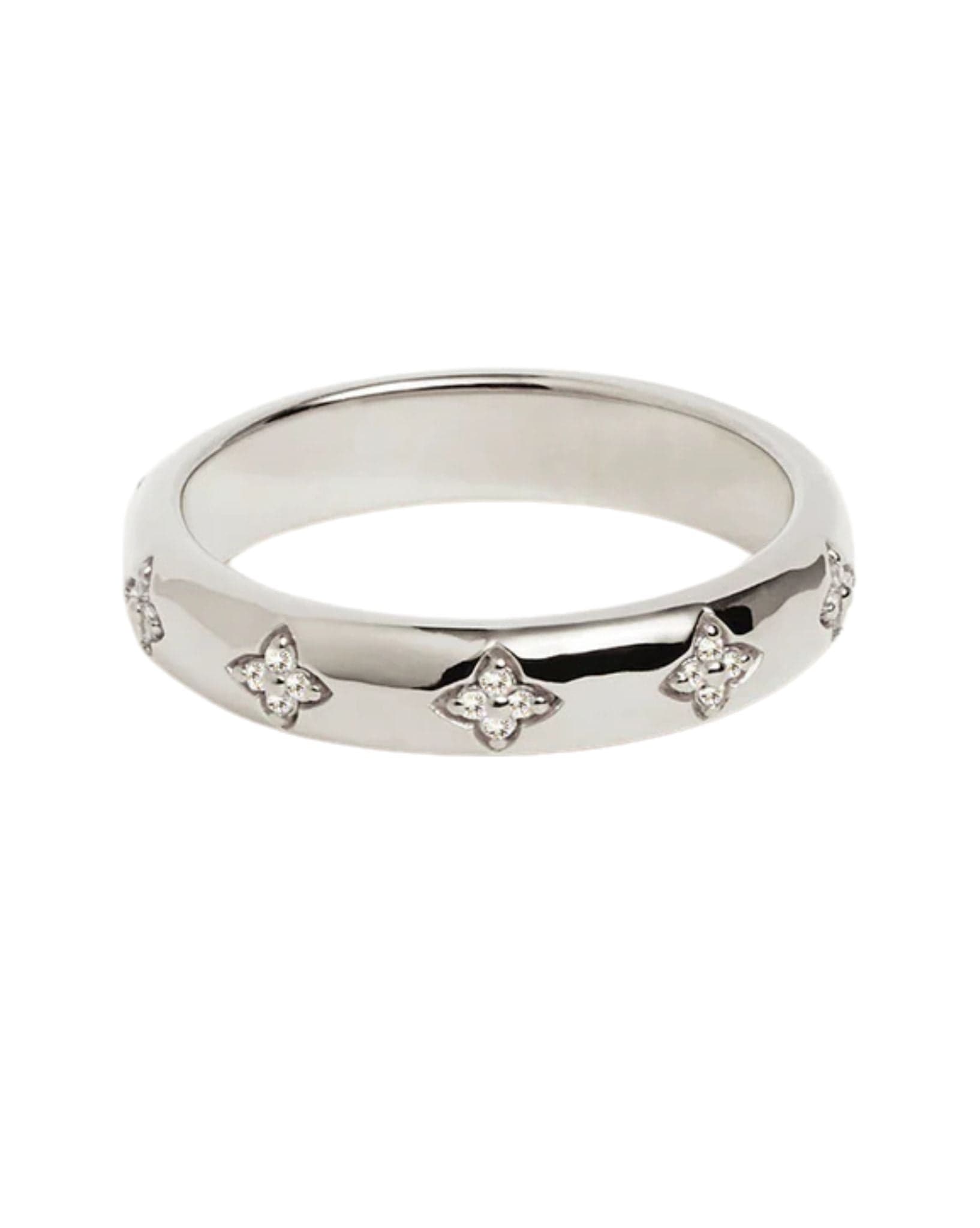 By Charlotte Silver Bloom With You Lotus Ring