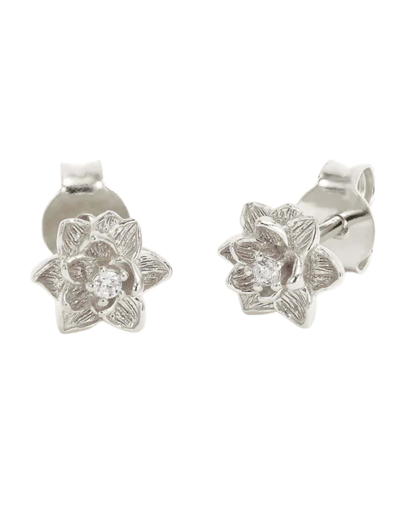 By Charlotte Sterling Silver Bloom Within Lotus Stud Earrings