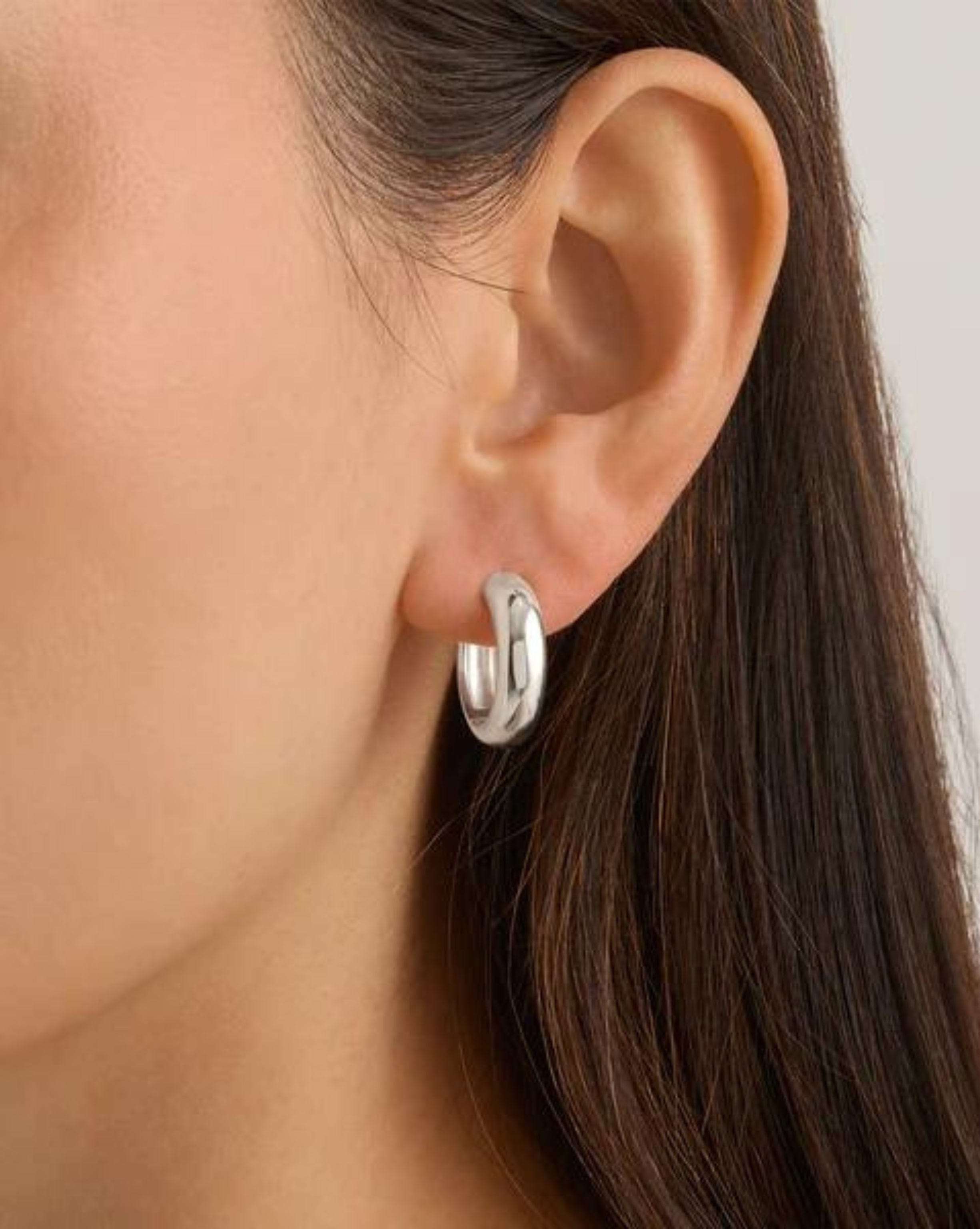 By Charlotte Sterling Silver Bold Large Hoops