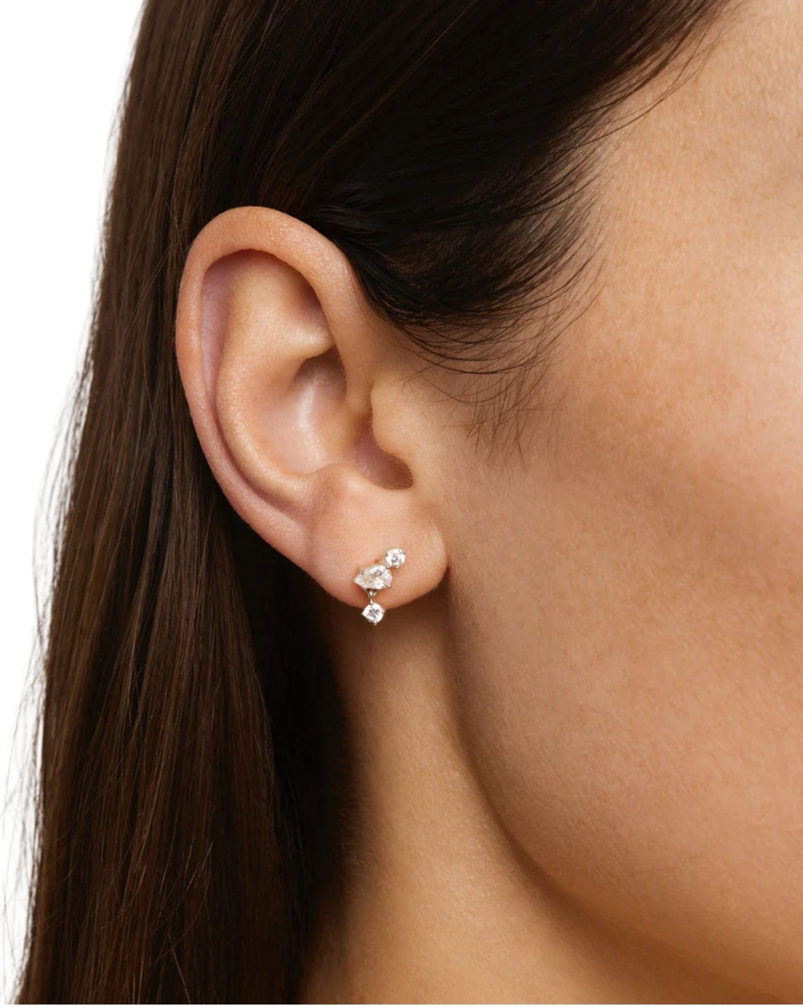 By Charlotte Sterling Silver No Rain, No Flowers Stud Earrings
