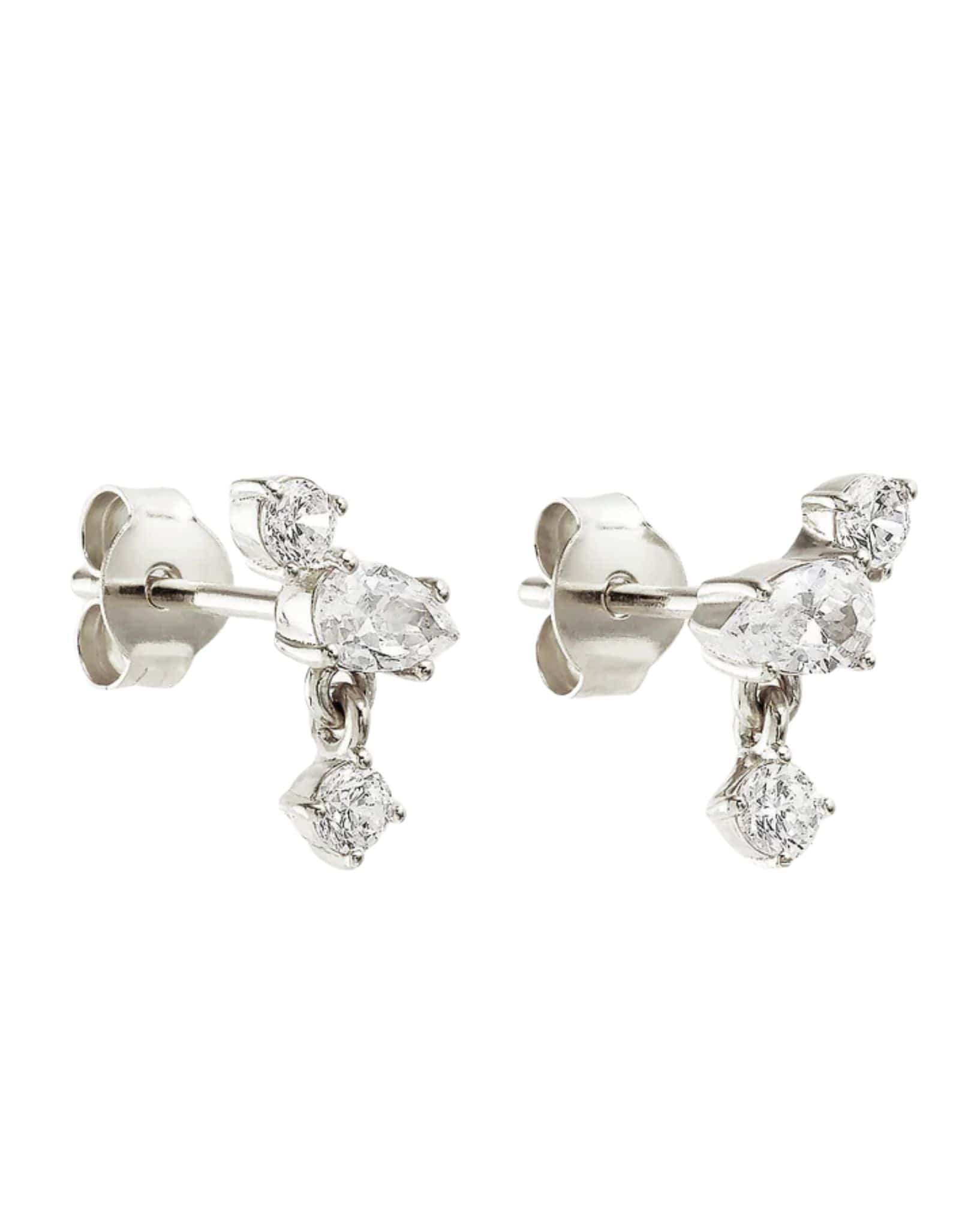 By Charlotte Sterling Silver No Rain, No Flowers Stud Earrings