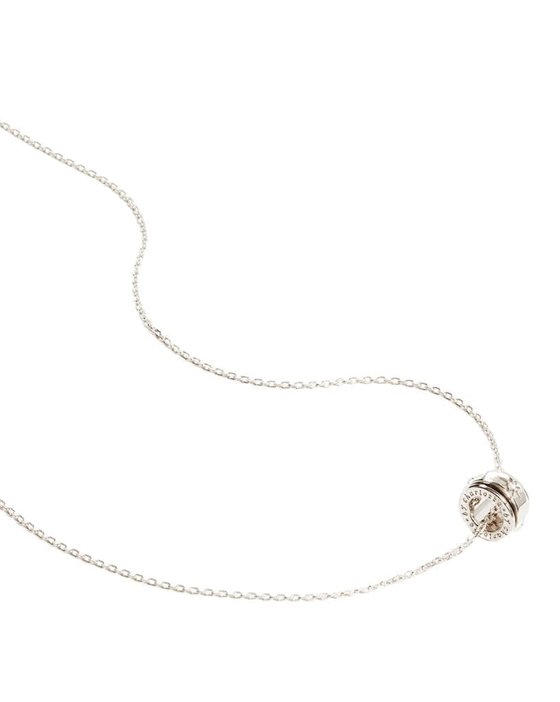 By Charlotte Sterling Sliver I Am Loved Spinning Meditation Necklace