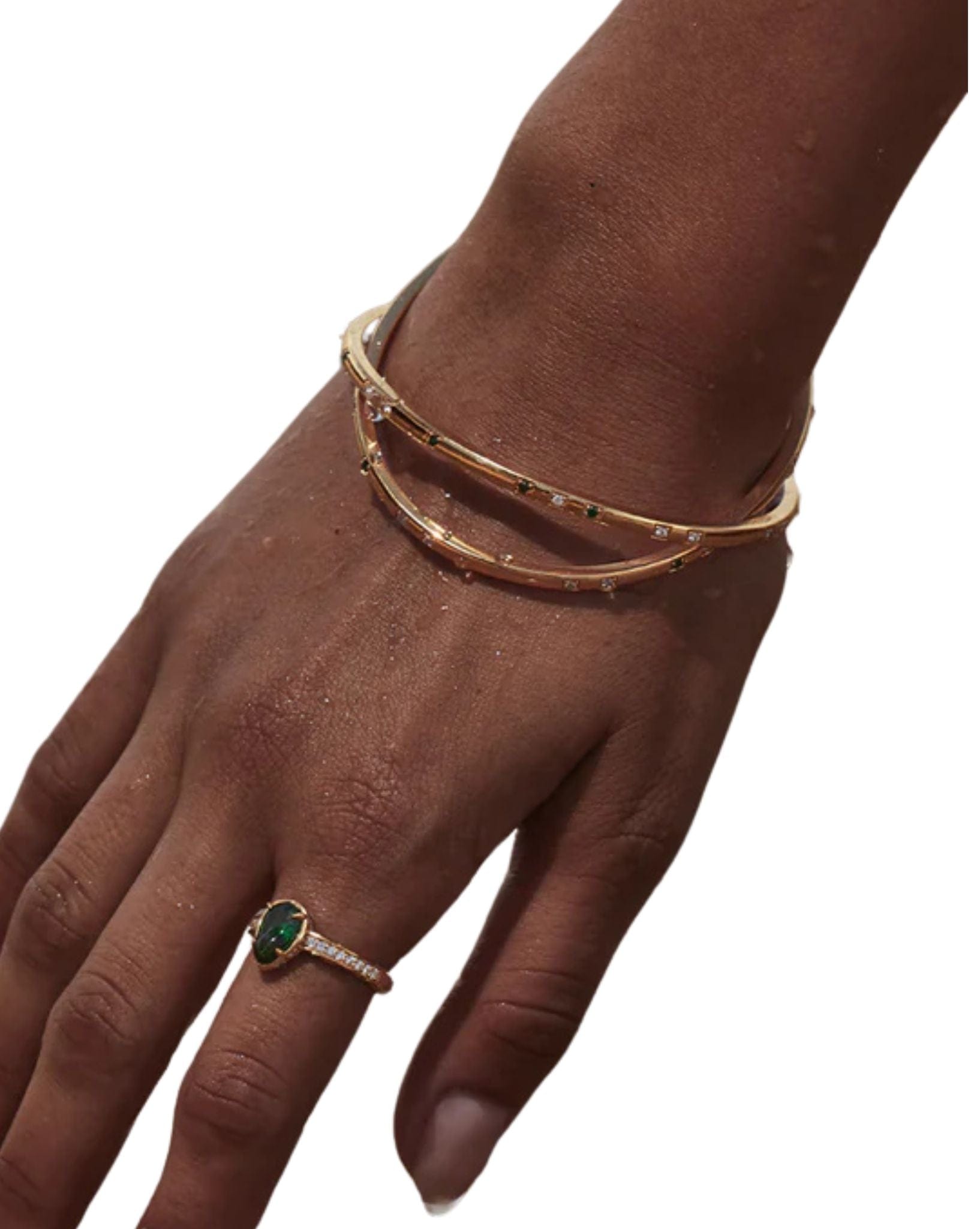By Charlotte Womens Gold Depth of You Bangle