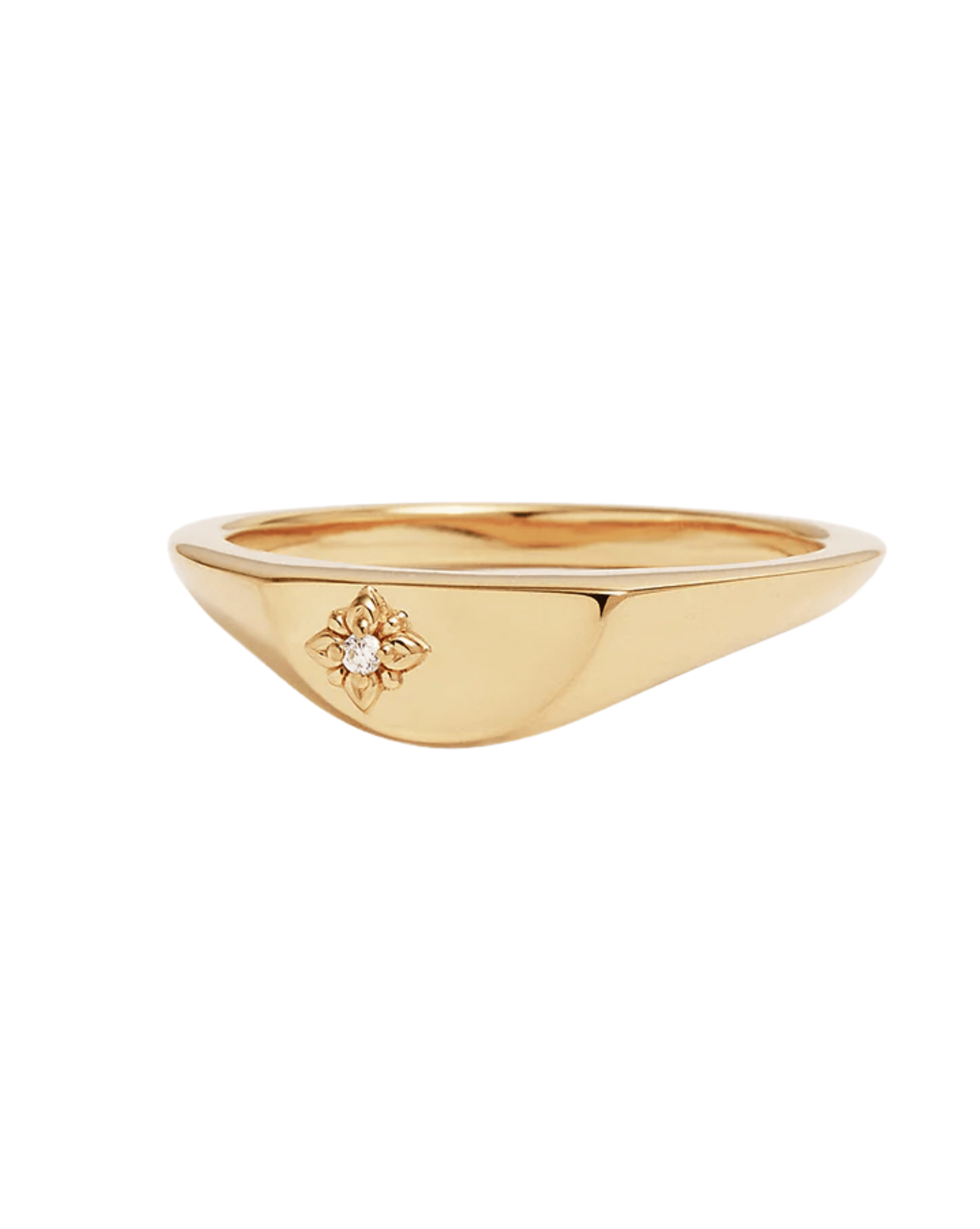 By Charlotte Womens Gold Lotus Ring