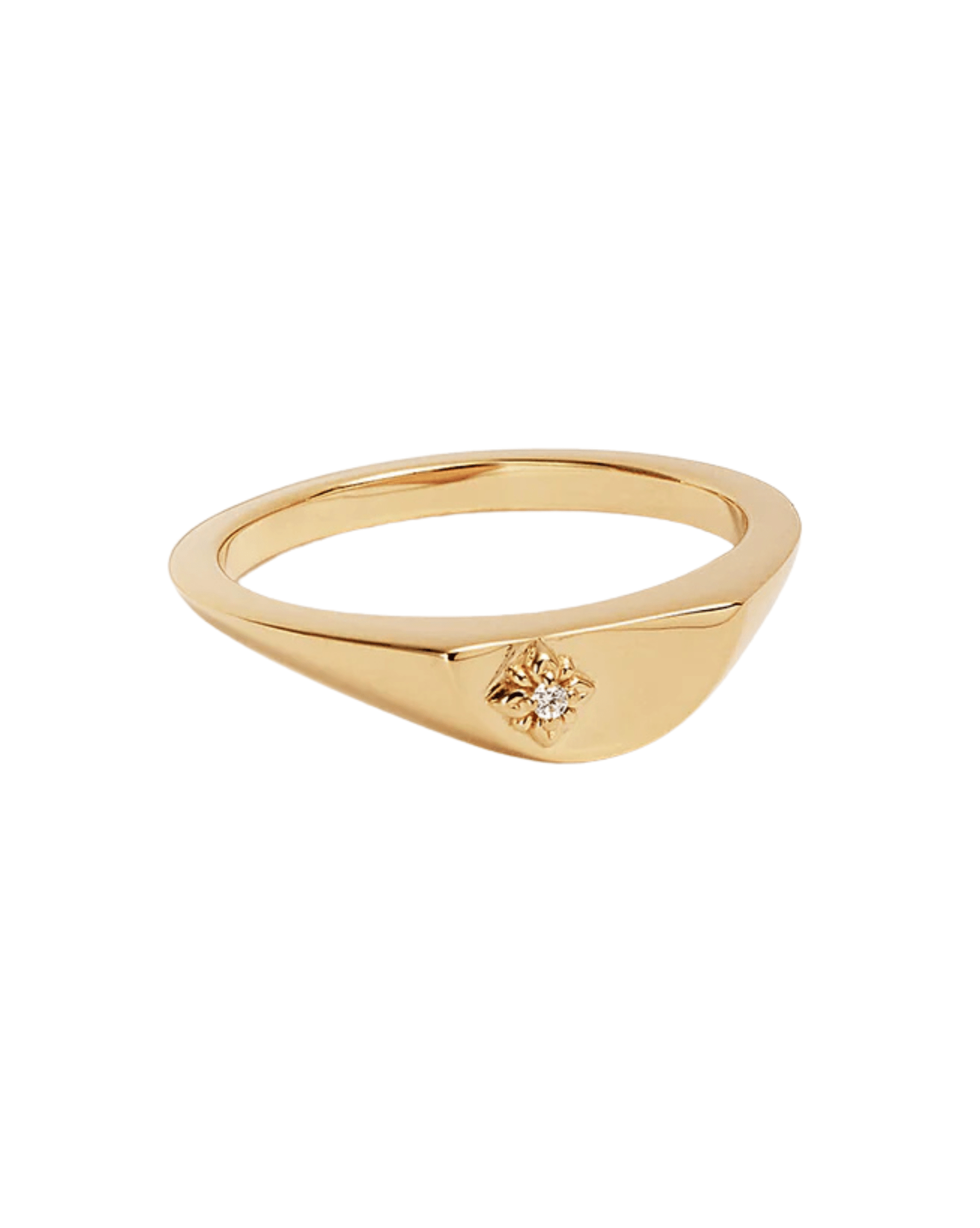 By Charlotte Womens Gold Lotus Ring