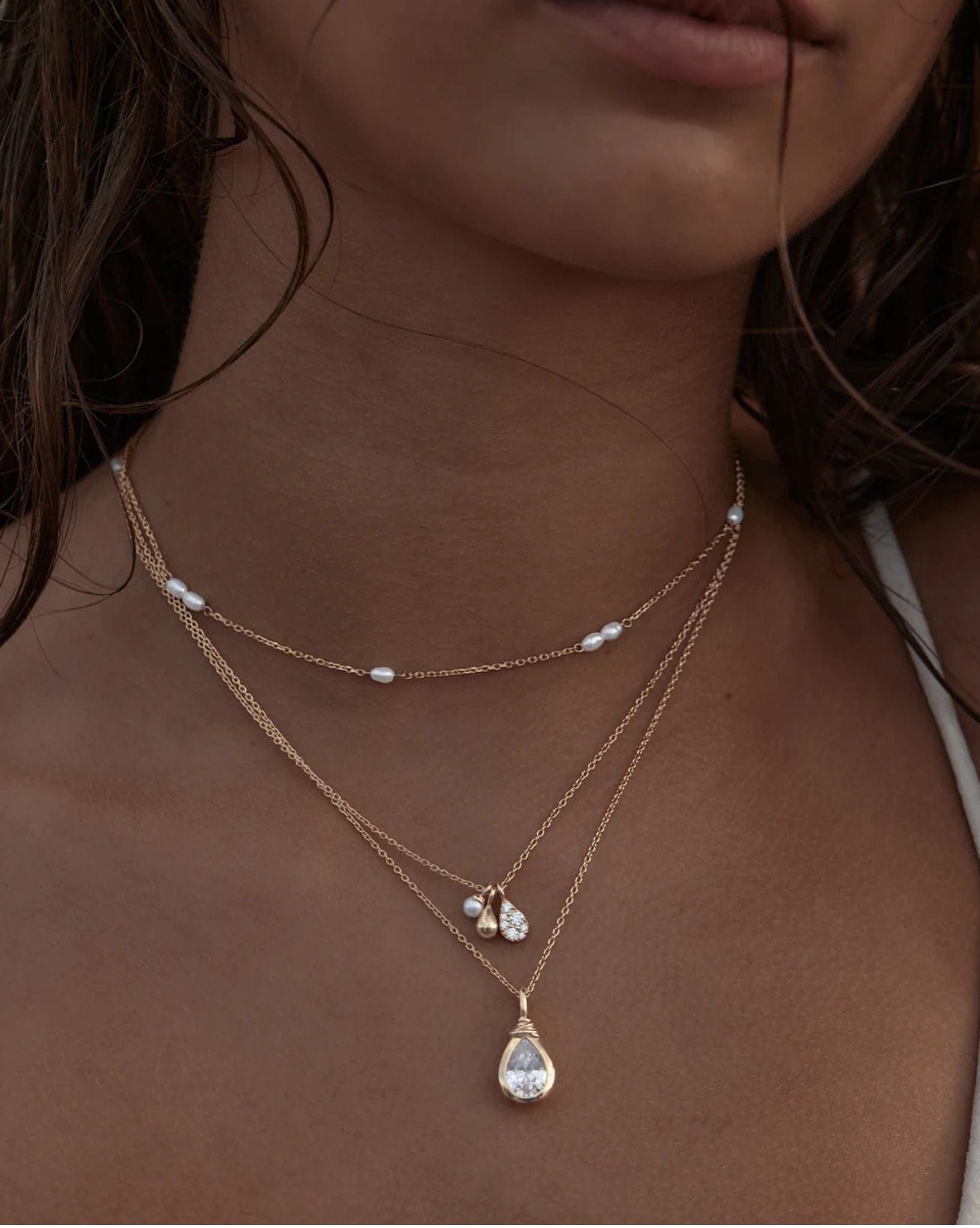 By Charlotte Womens Gold Ocean Mist Necklace