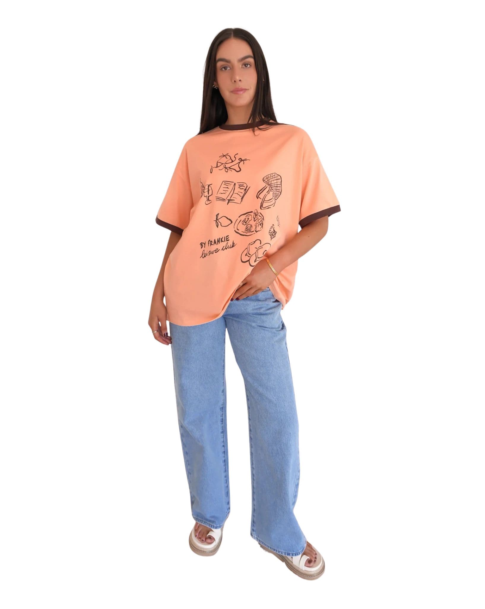By Frankie Peach/Chocolate Leisure Club T-shirt