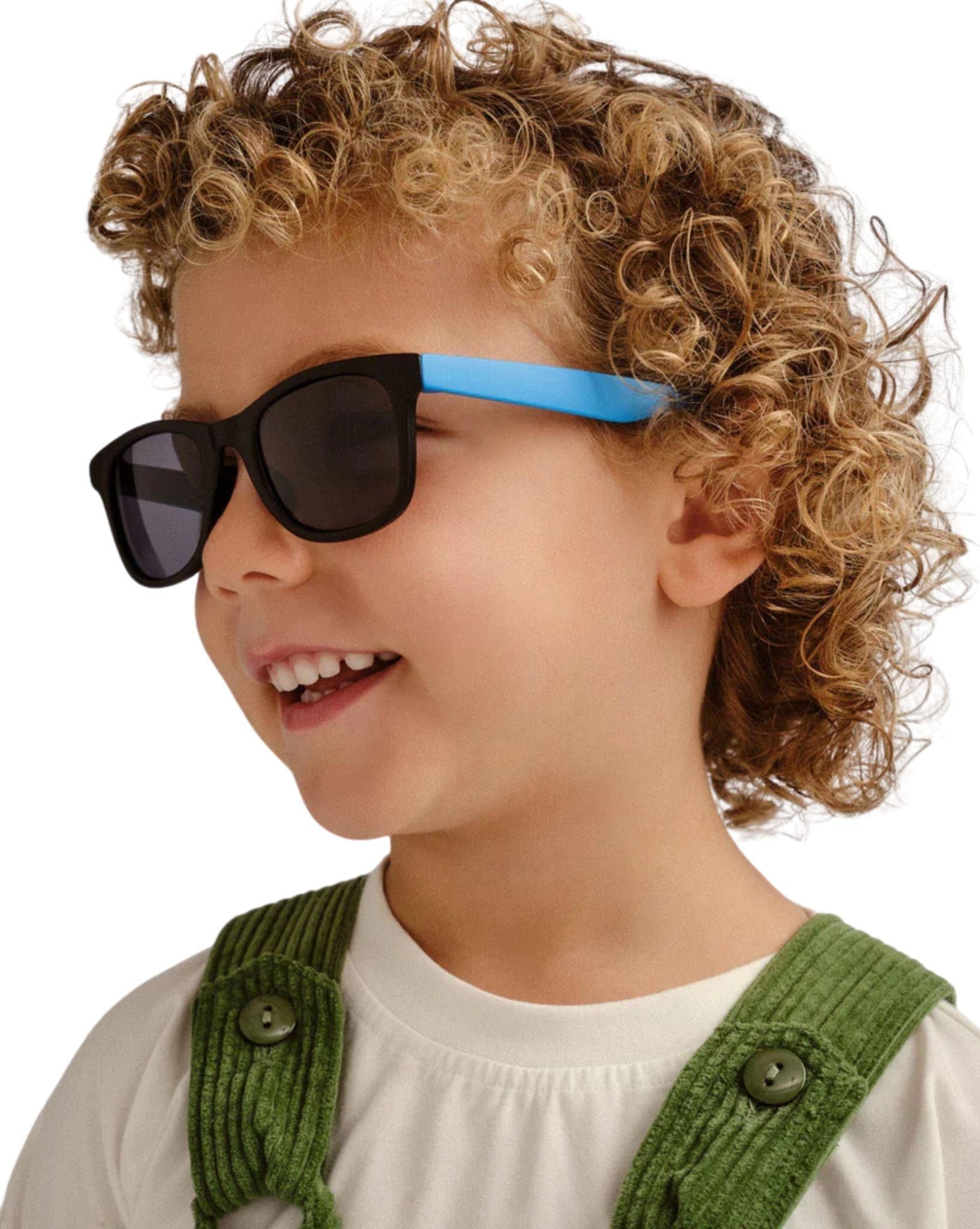 Cancer Council Boys Caribou Flexi Sunglasses - Matte Black Neon