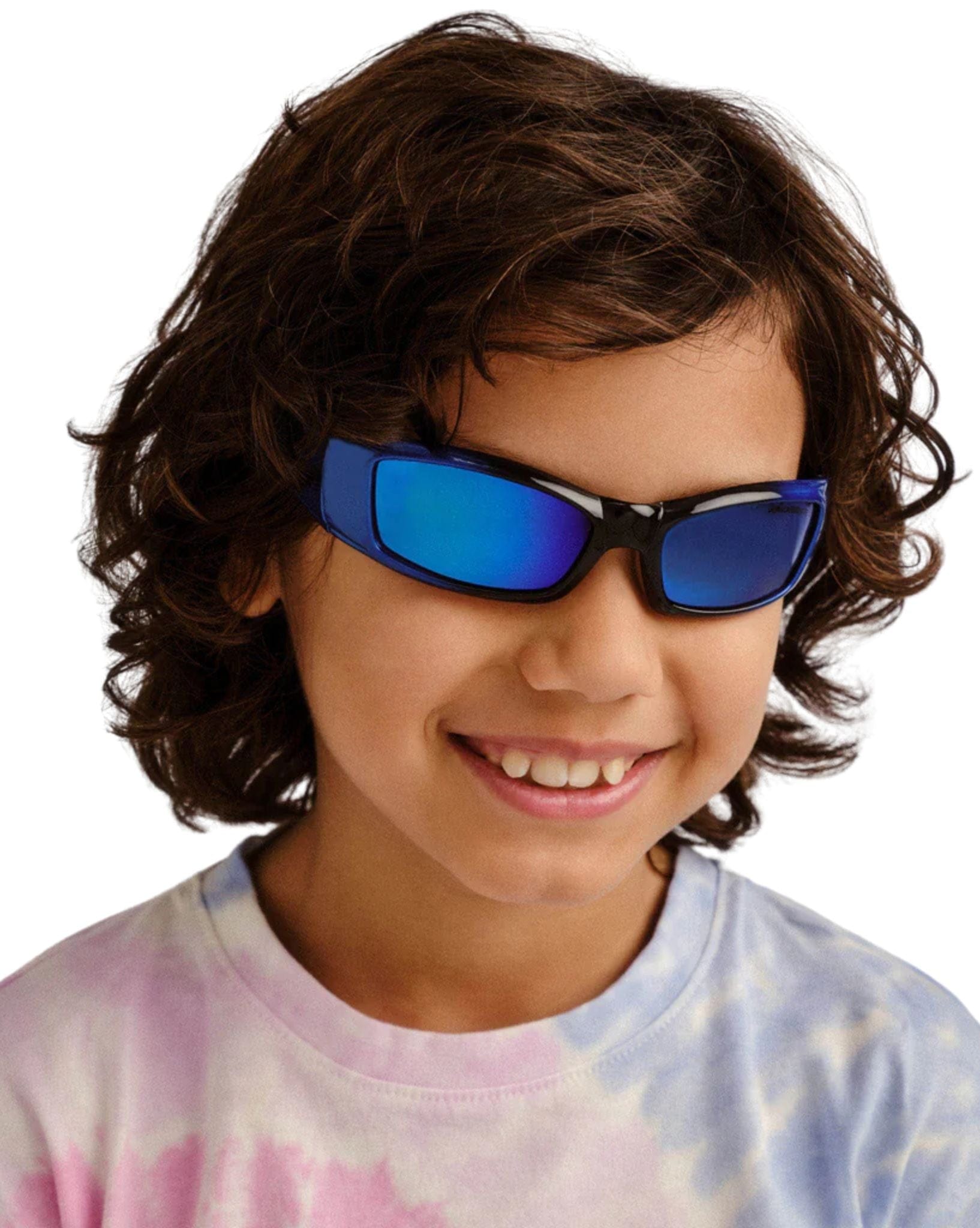 Cancer Council Shark Kids Sunglasses - Cobalt Black Grad