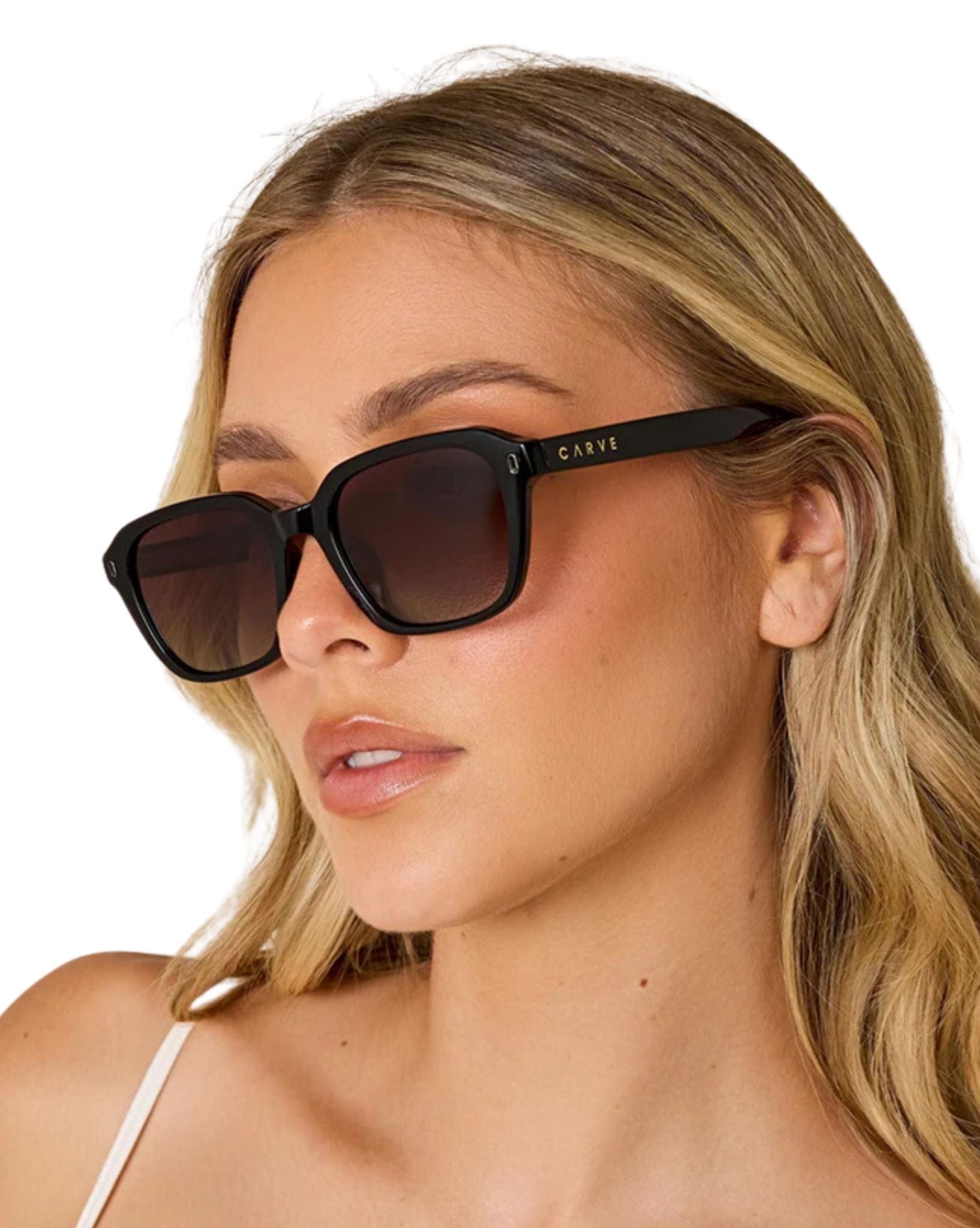 Carve Del Ray Gloss Black - Brown Gradient Pol Lens