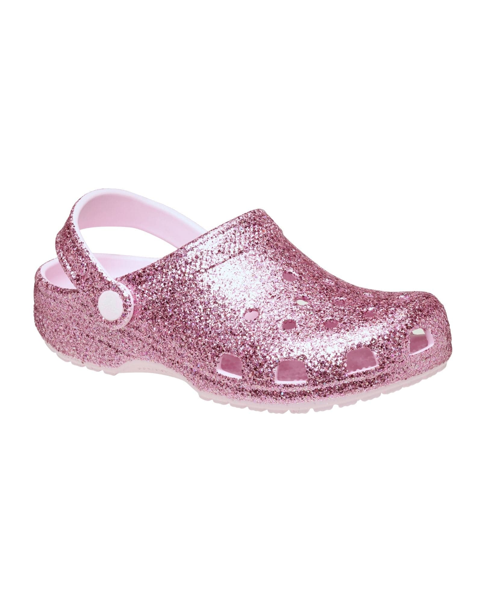 Crocs Classic Chunky Glitter Clog Kids- Pink Milk