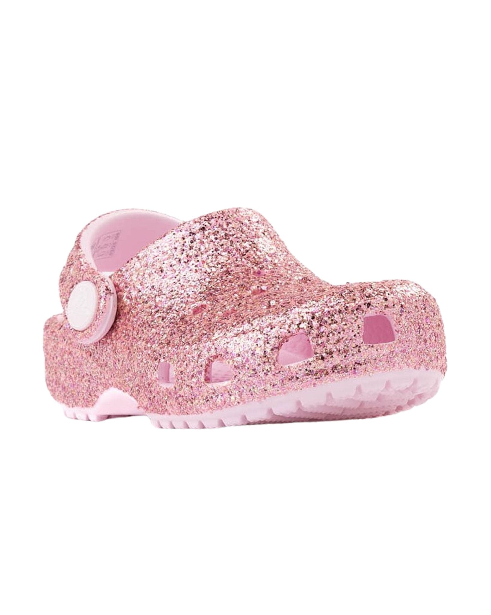 Crocs Classic Chunky Glitter Clog Toddler- Pink Milk
