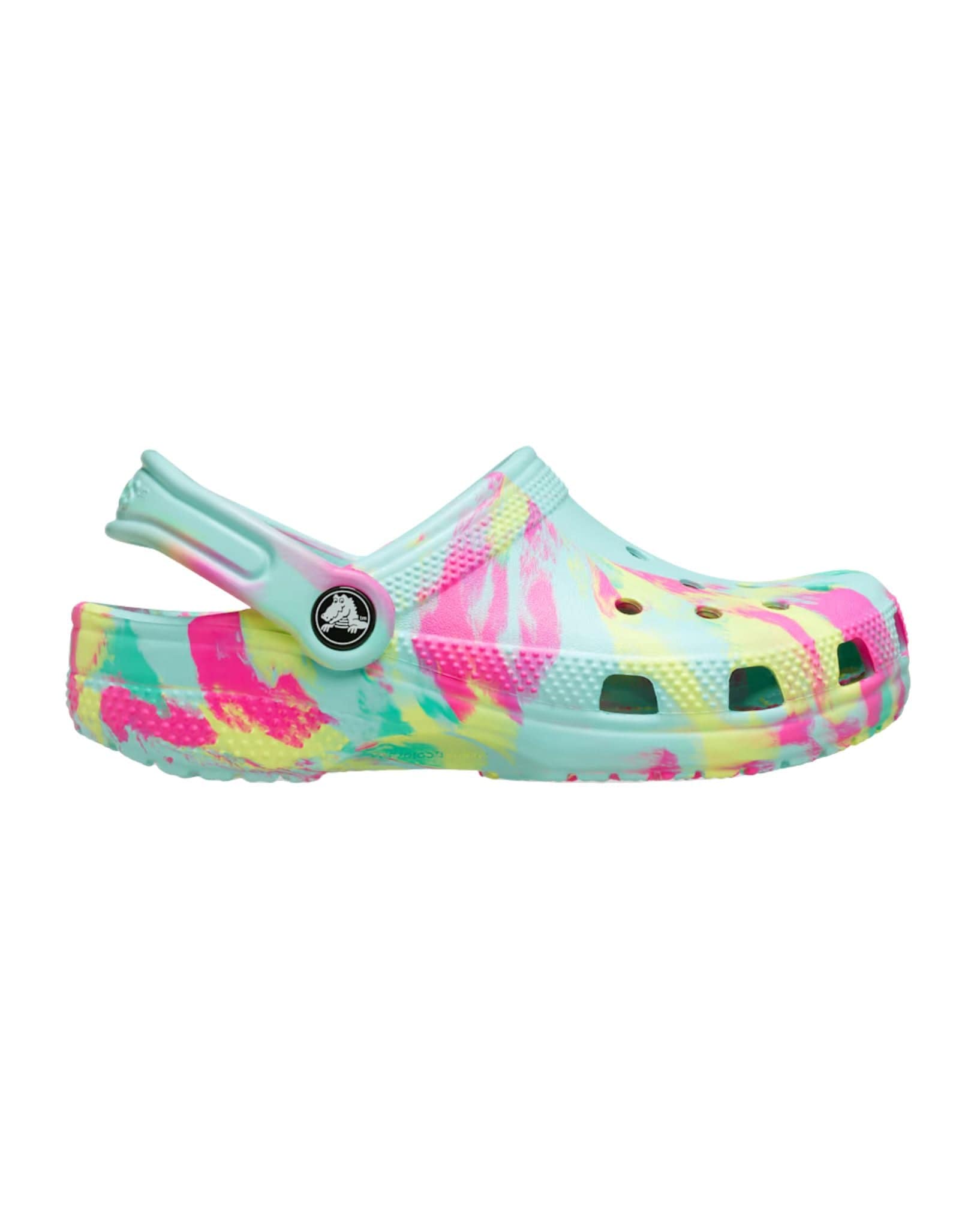 Crocs Classic Marbled Clog Kids- Aqua Marine/Multi