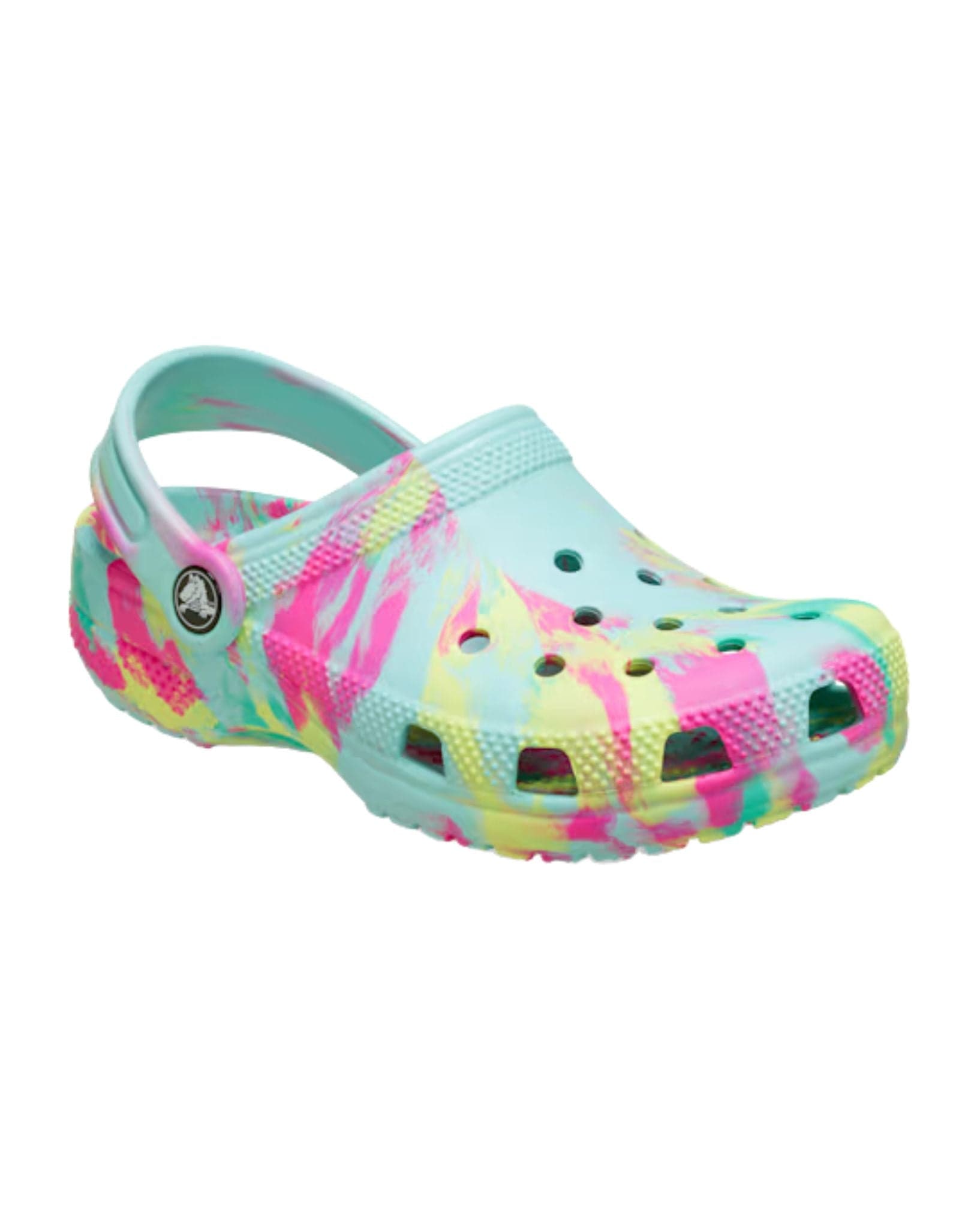 Crocs Classic Marbled Clog Kids- Aqua Marine/Multi