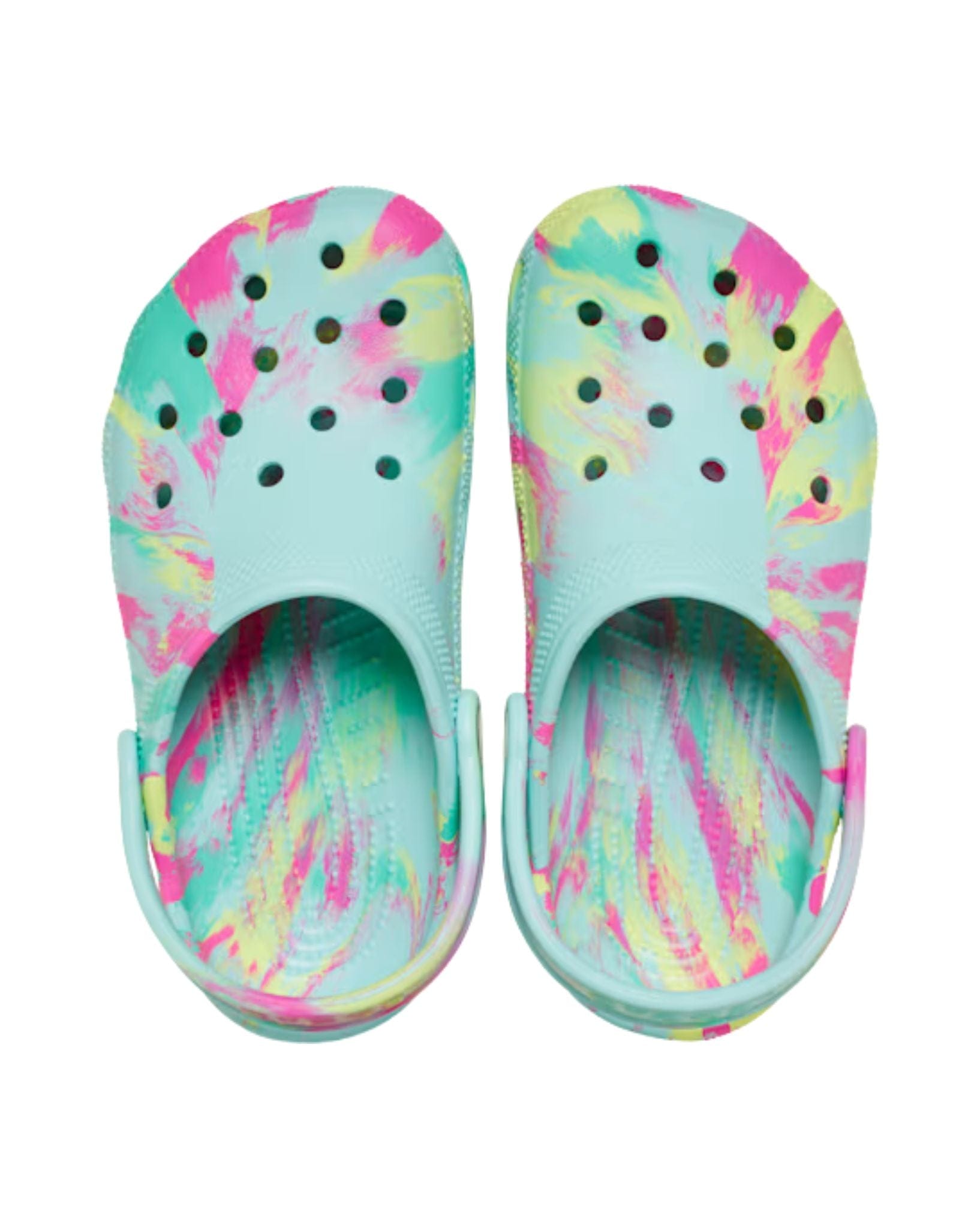 Crocs Classic Marbled Clog Kids- Aqua Marine/Multi