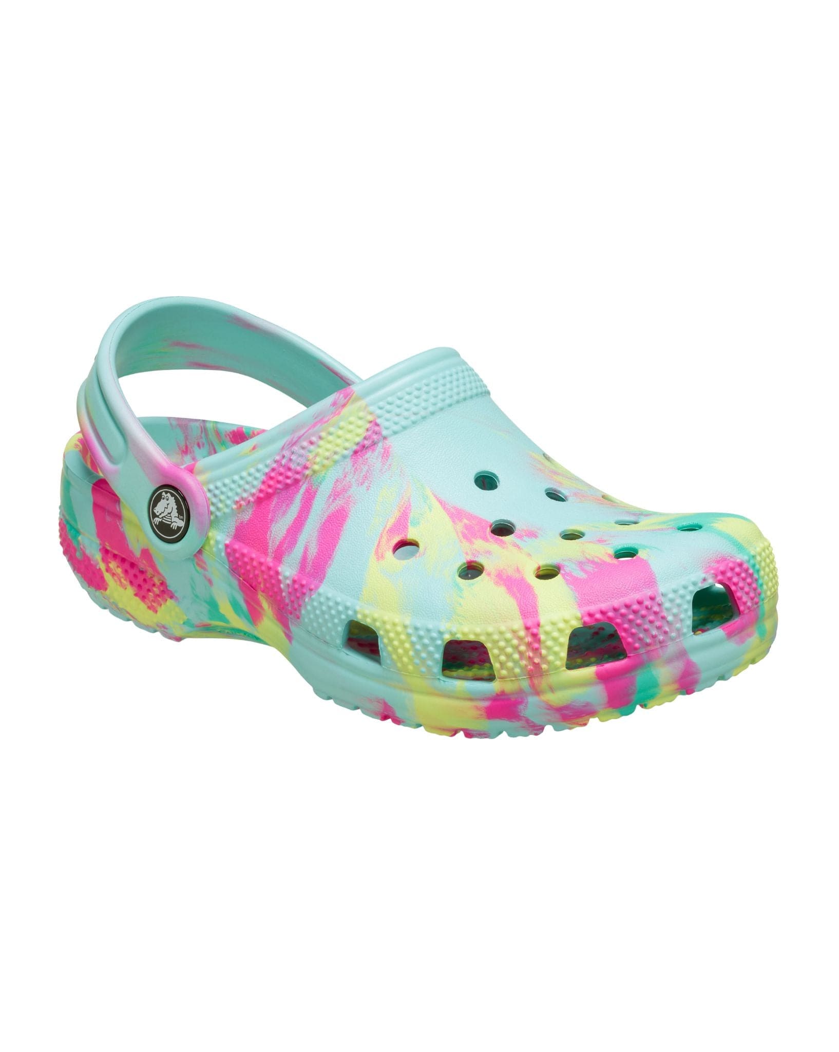 Crocs Classic Marbled Clog Toddler- Aqua Marine/Multi