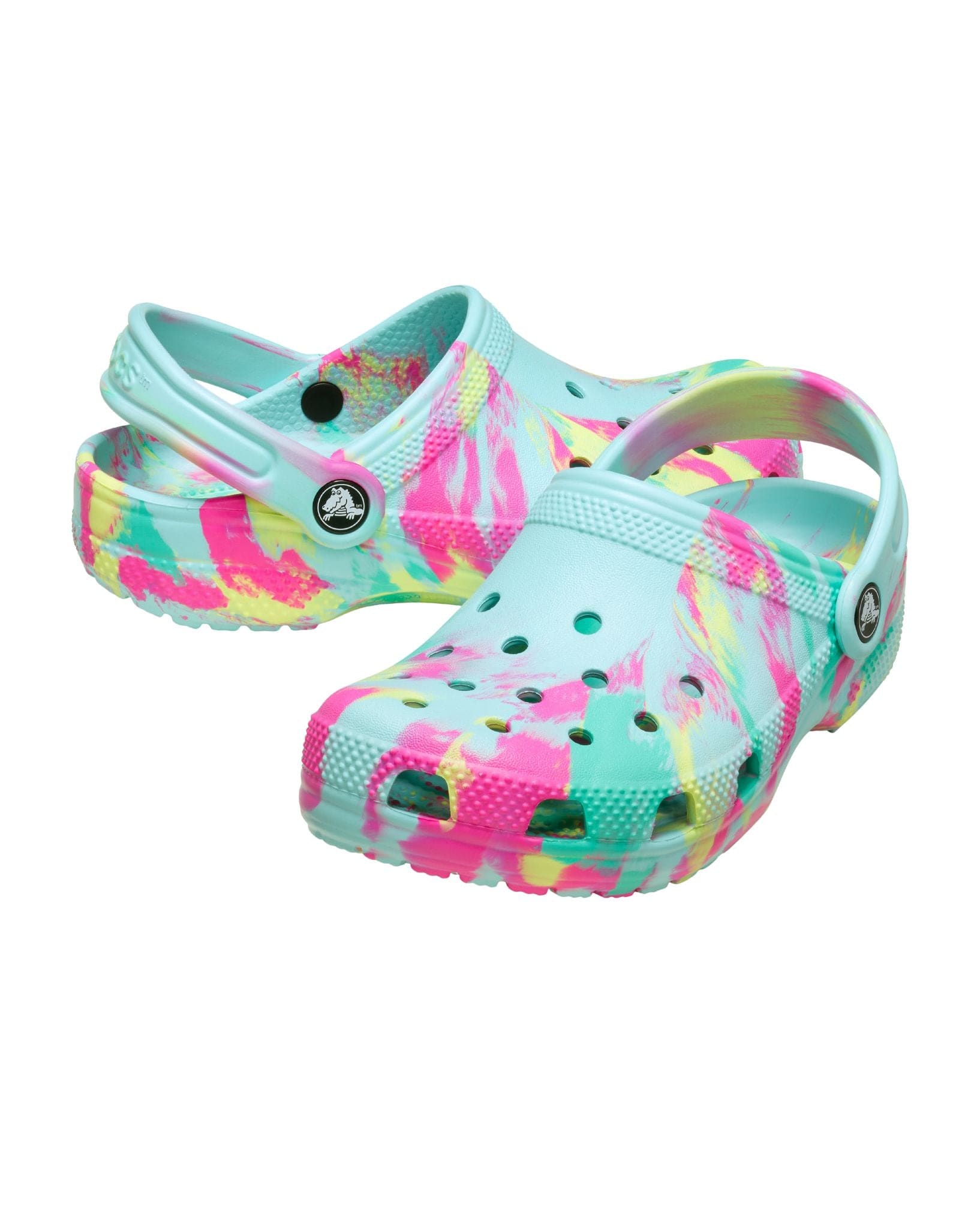 Crocs Classic Marbled Clog Toddler- Aqua Marine/Multi