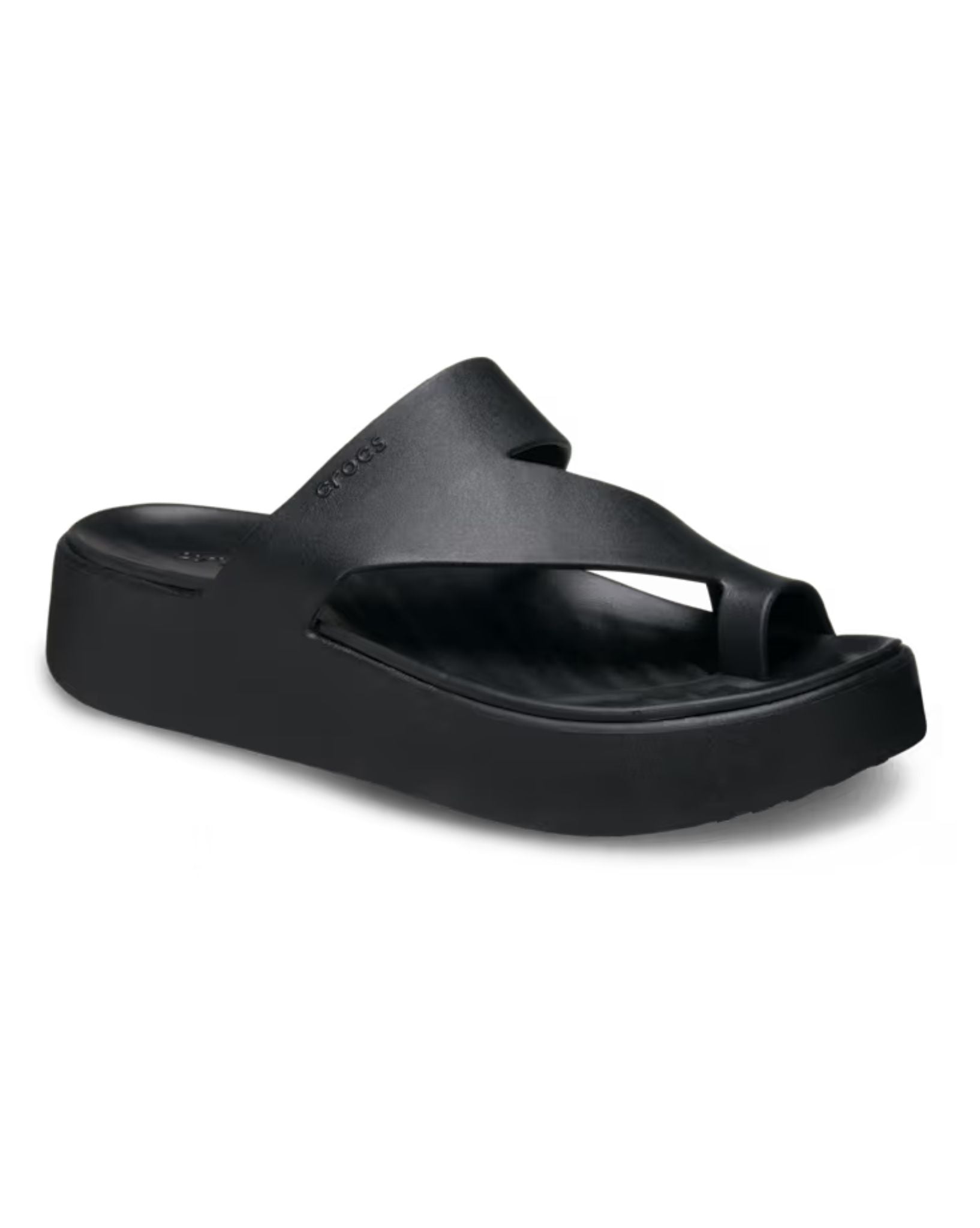Crocs Womens Getaway Platform Toe Loop - Black