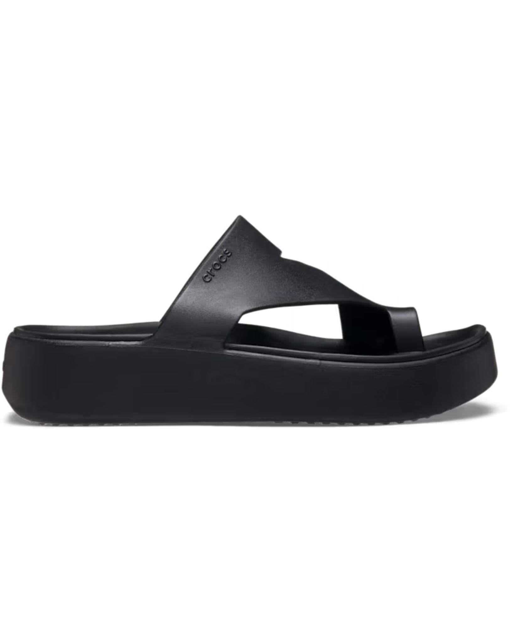 Crocs Womens Getaway Platform Toe Loop - Black