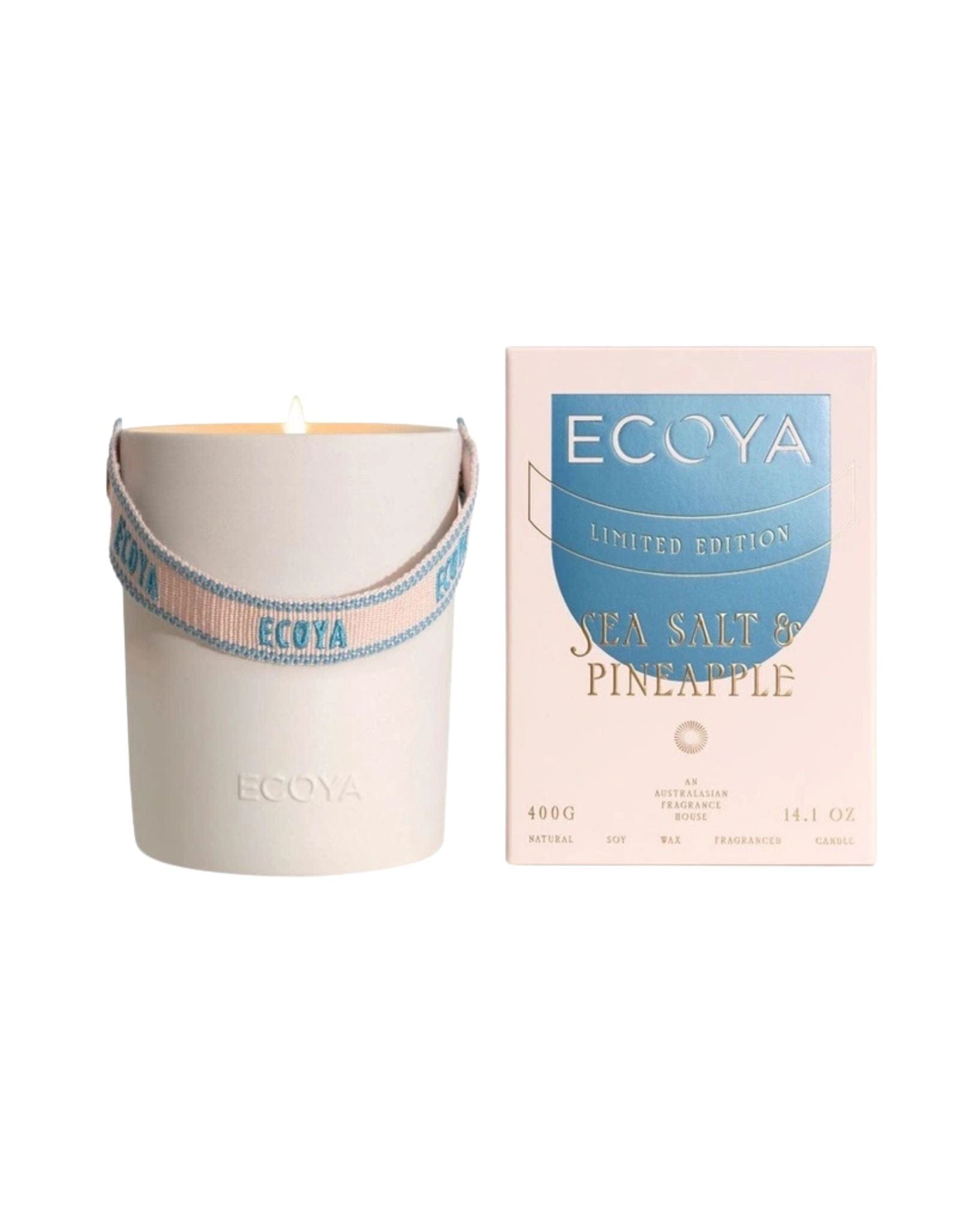 ECOYA ECOYA 400gm Ceramic Candle - Sea Salt & Pineapple