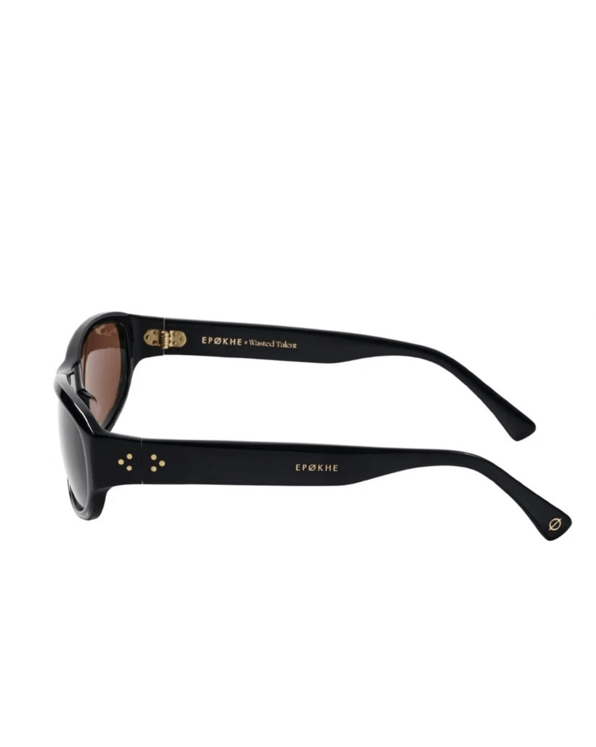 Epokhe Epokhe x Wasted Talent Dome Sunglasses - Black Polished / Bronze