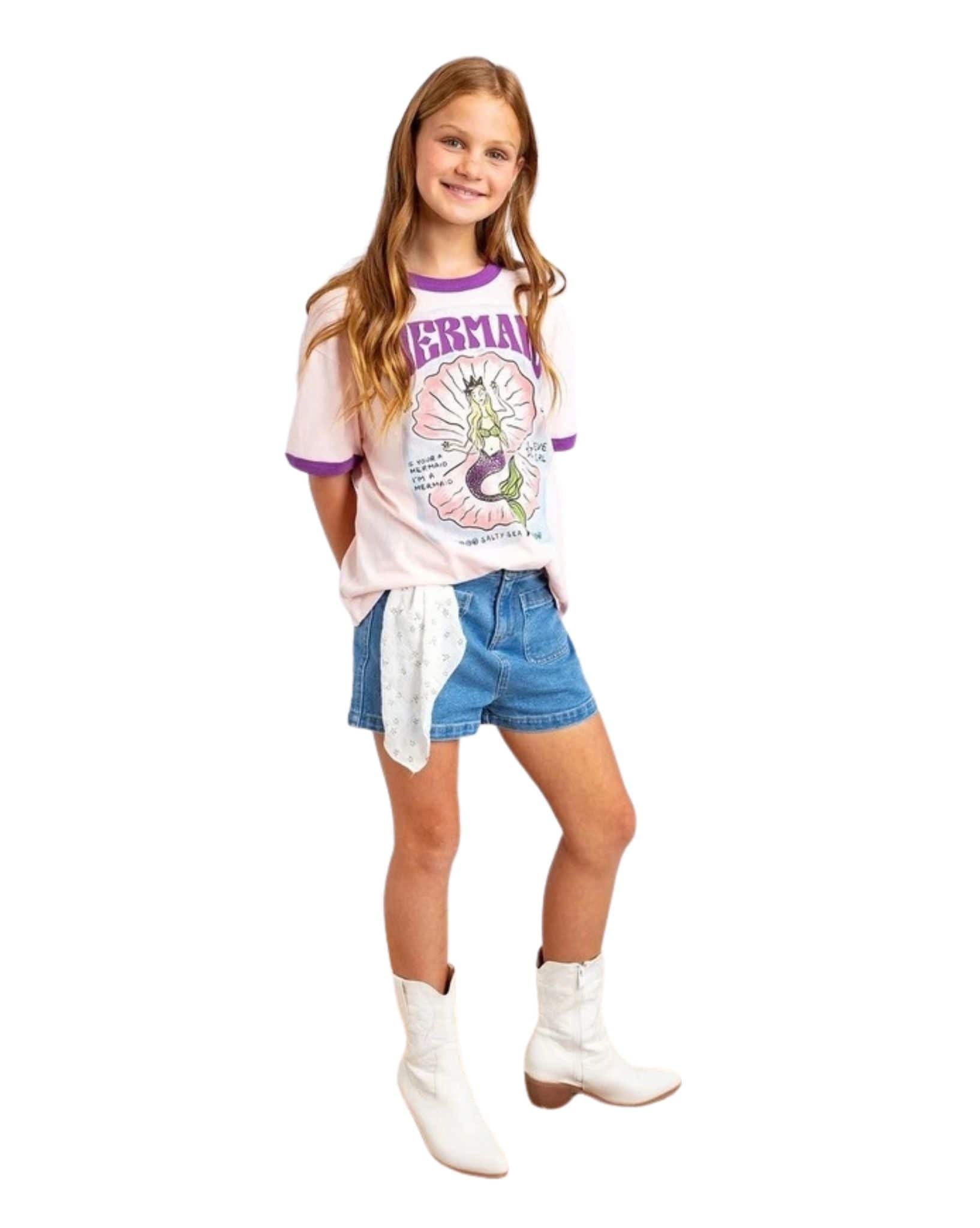 Eve's Girl Mermaid Ringer Tee