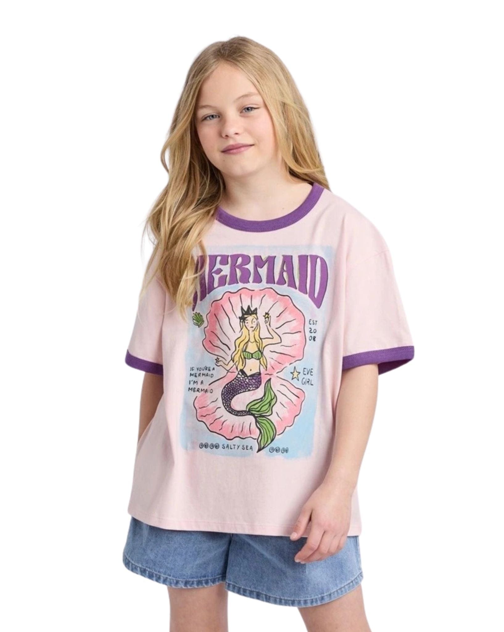 Eve's Girl Mermaid Ringer Tee