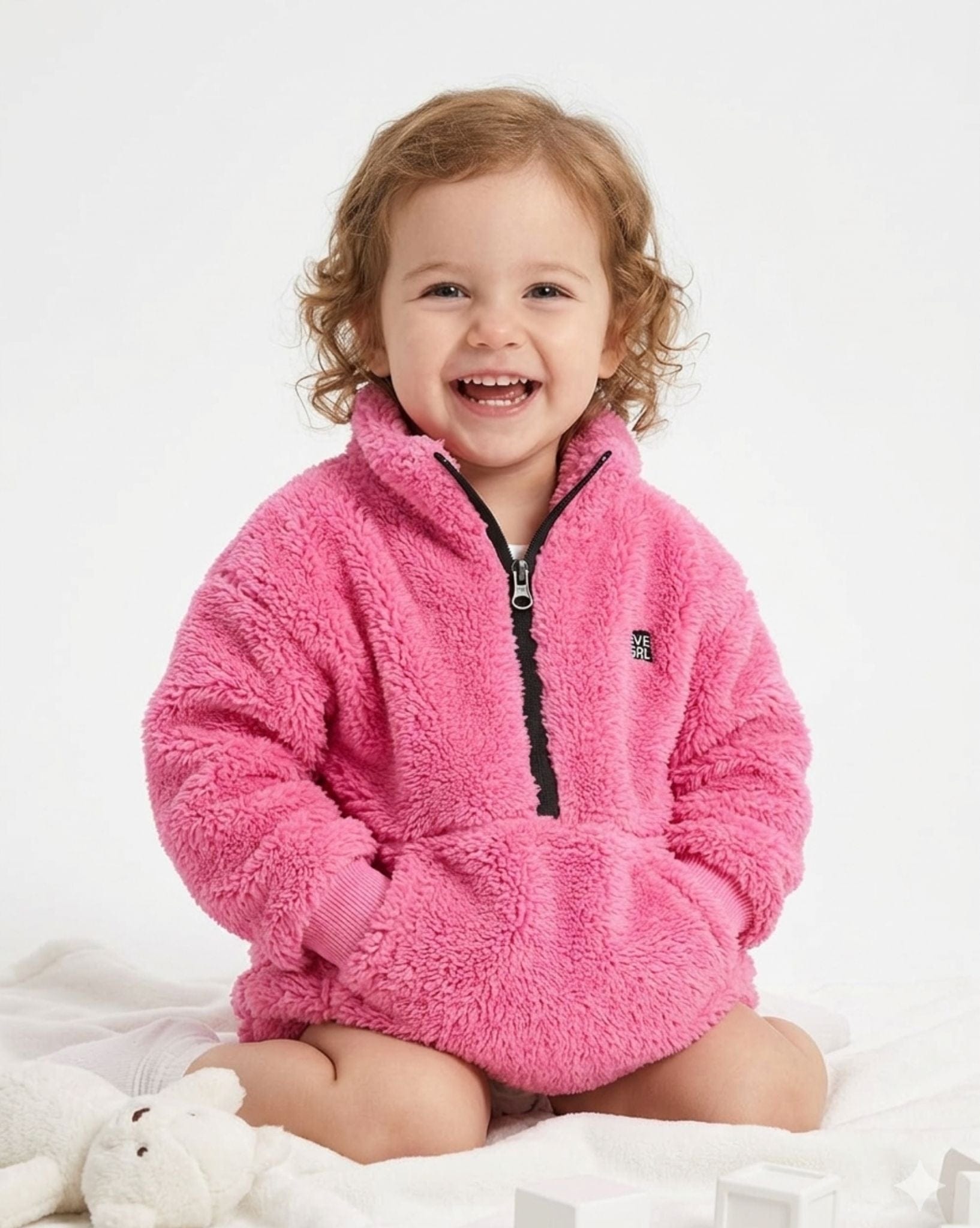 Eve's Girl Toddler Cozy Quarter Zip Teddy