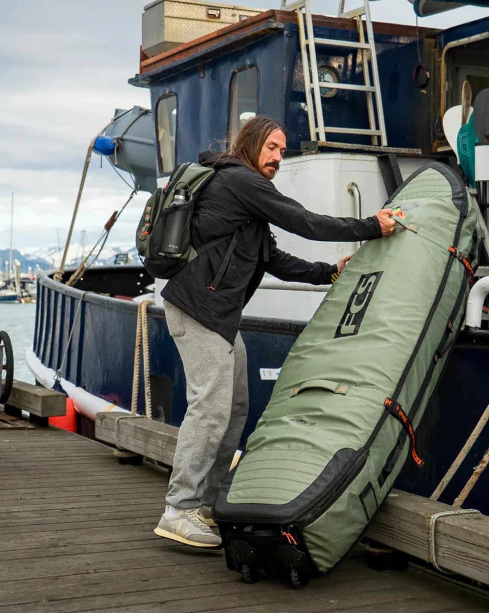 FCS Travel 3W Shortboard/Fish Wheelie