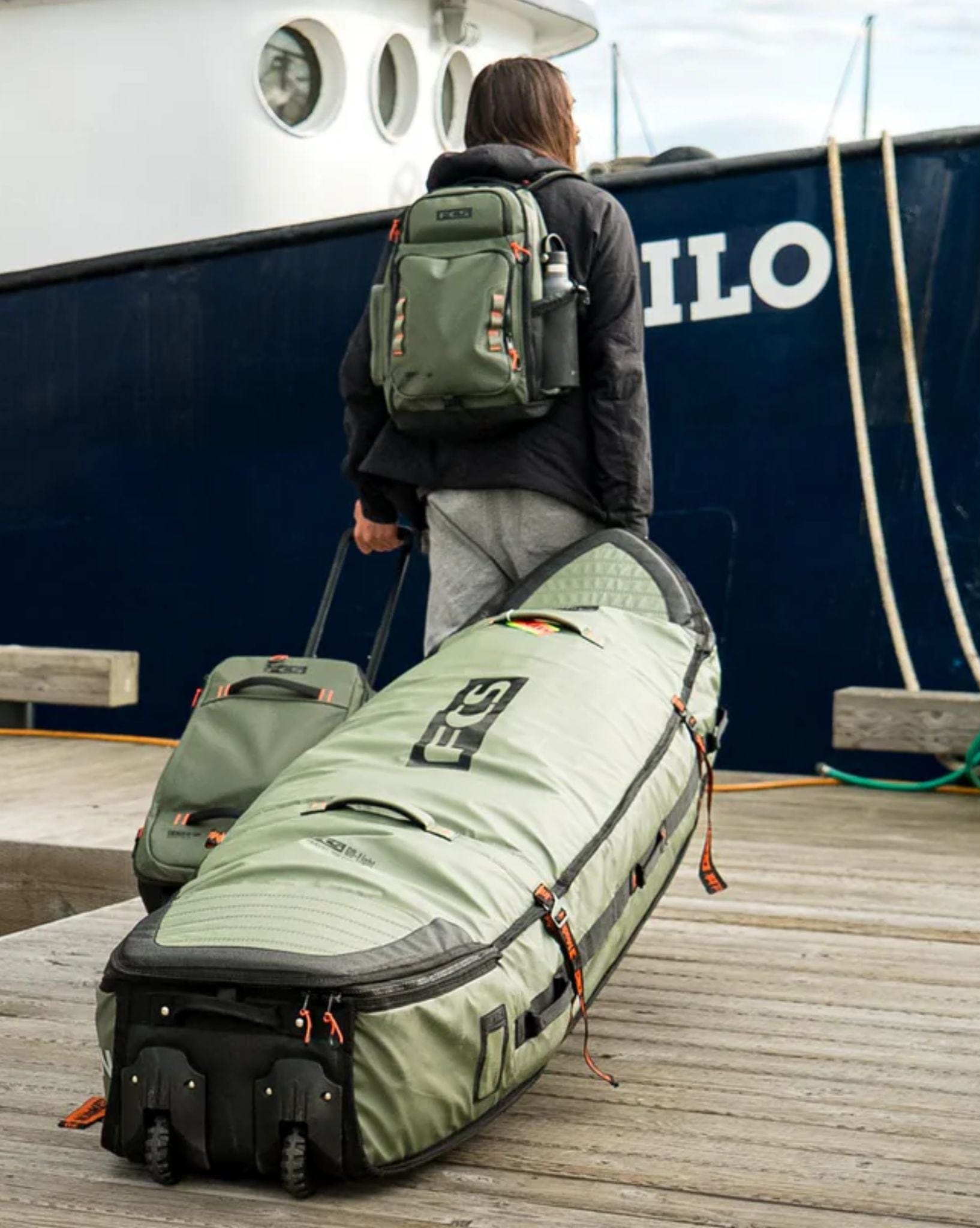 FCS Travel 3W Shortboard/Fish Wheelie