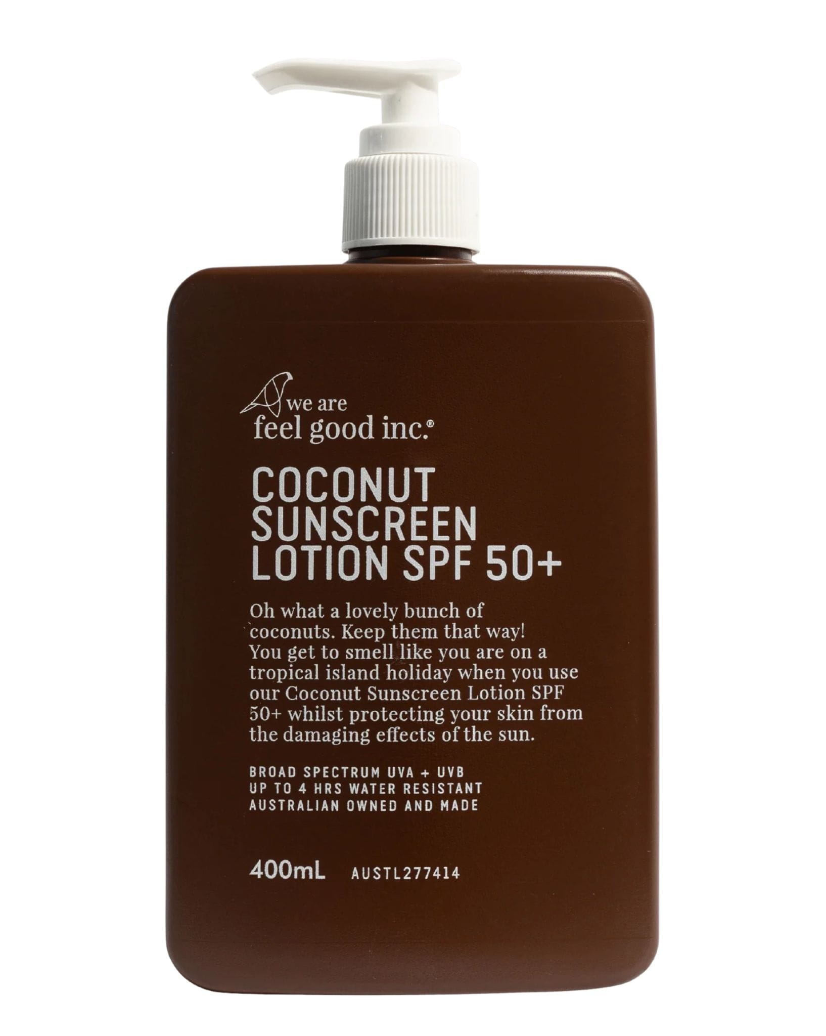Feel Good Inc Coconut Sunscreen SPF50+ 400ml