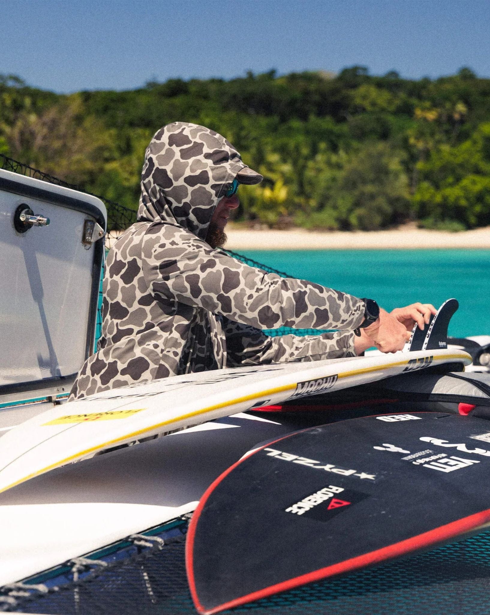 Florence Airtex Long Sleeve Hooded Shirt