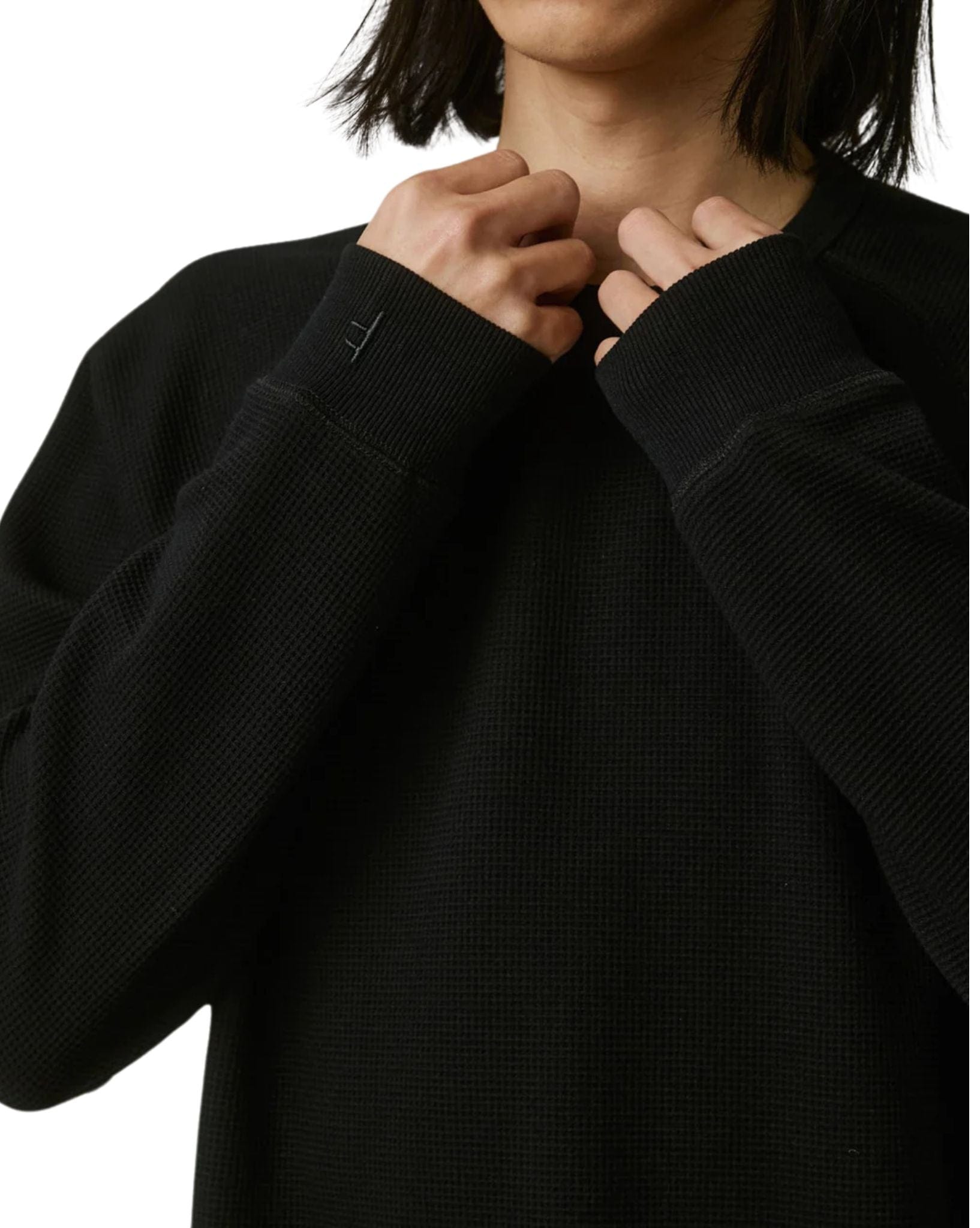 Former Mens Anderson Ls Waffle - Black