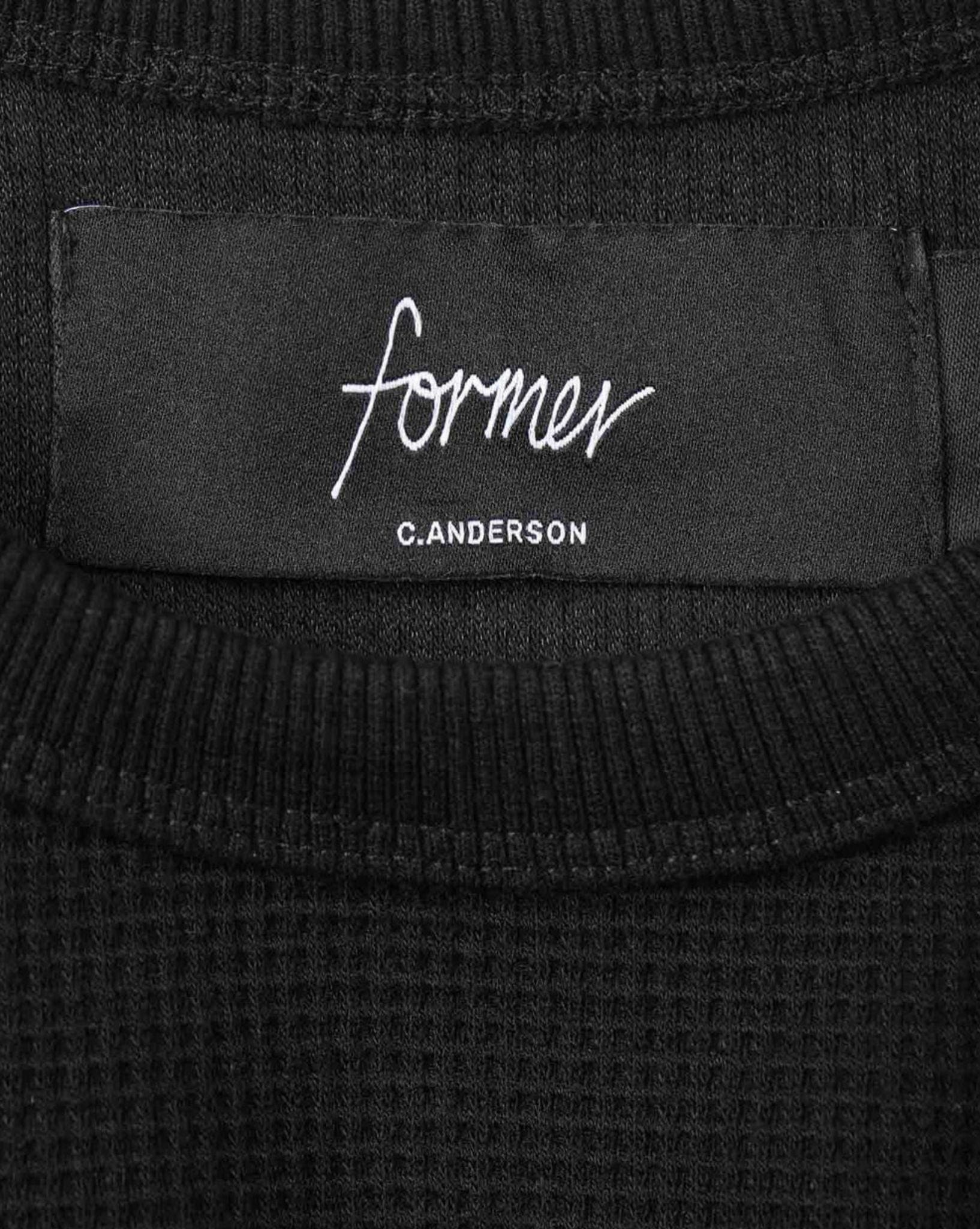 Former Mens Anderson Ls Waffle - Black