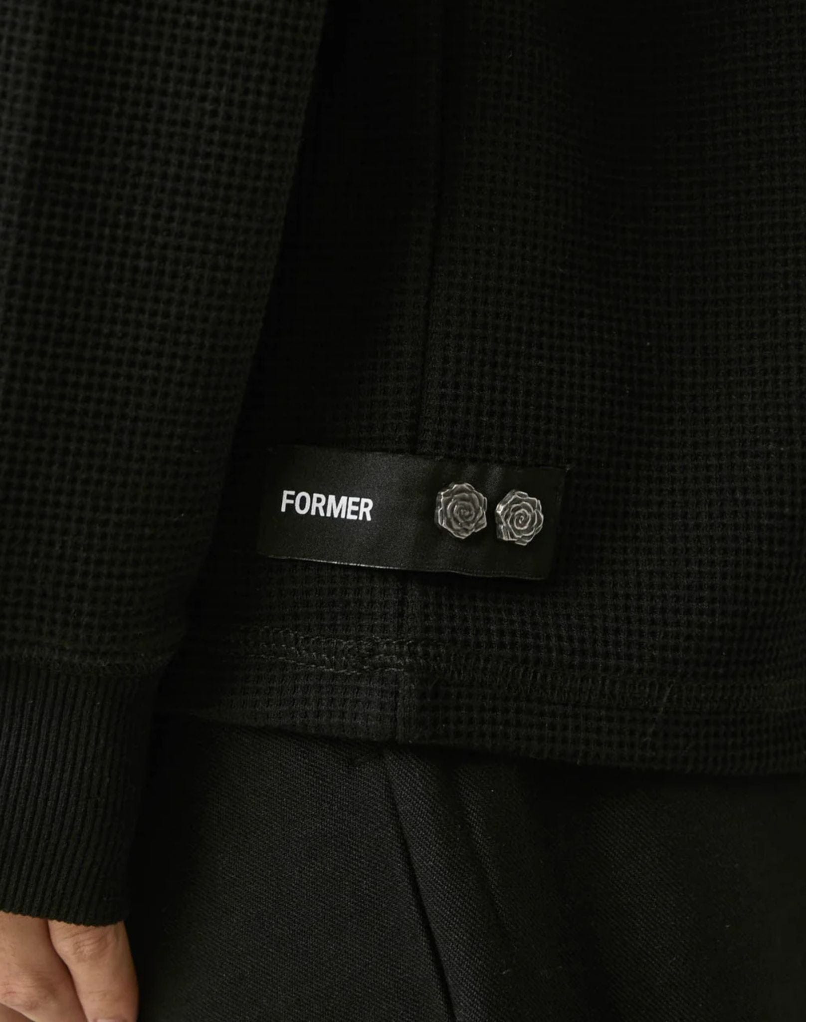 Former Mens Anderson Ls Waffle - Black