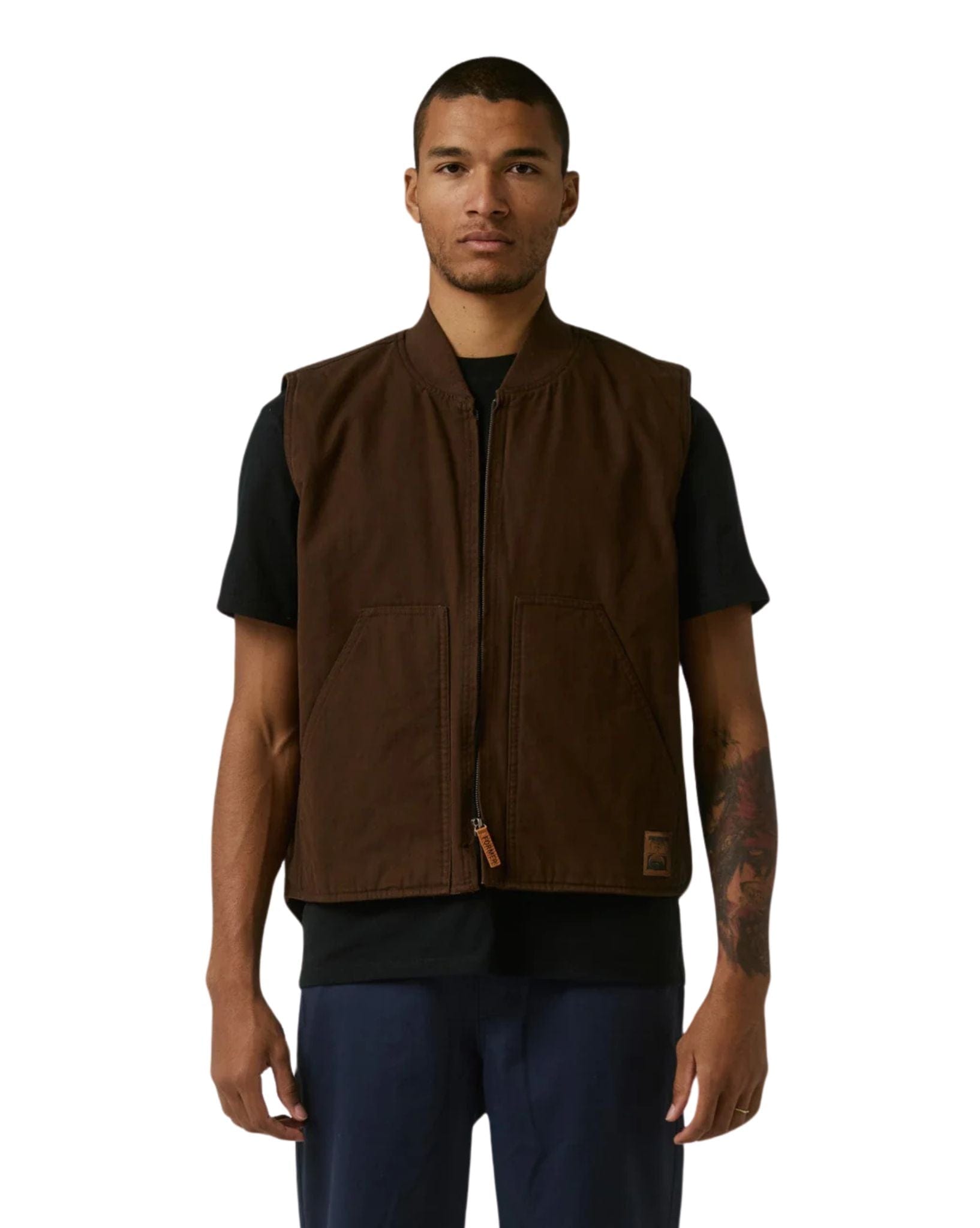 Former Mens Vt Canvas Vest - Brown