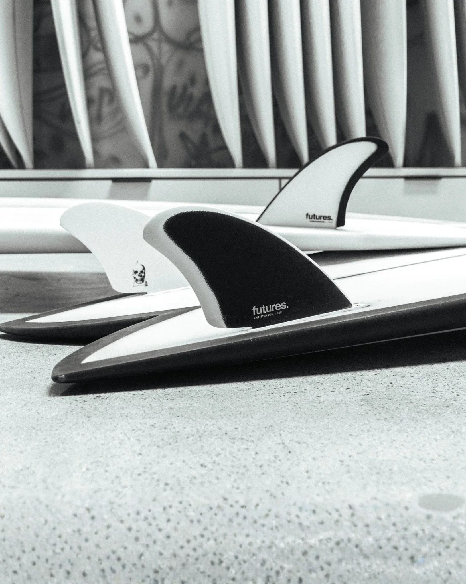 サーフィン・ボディボード CHRISTENSON KEEL FIN FUTURE FIBER GLASS Futures Fins Christenson FG Keel