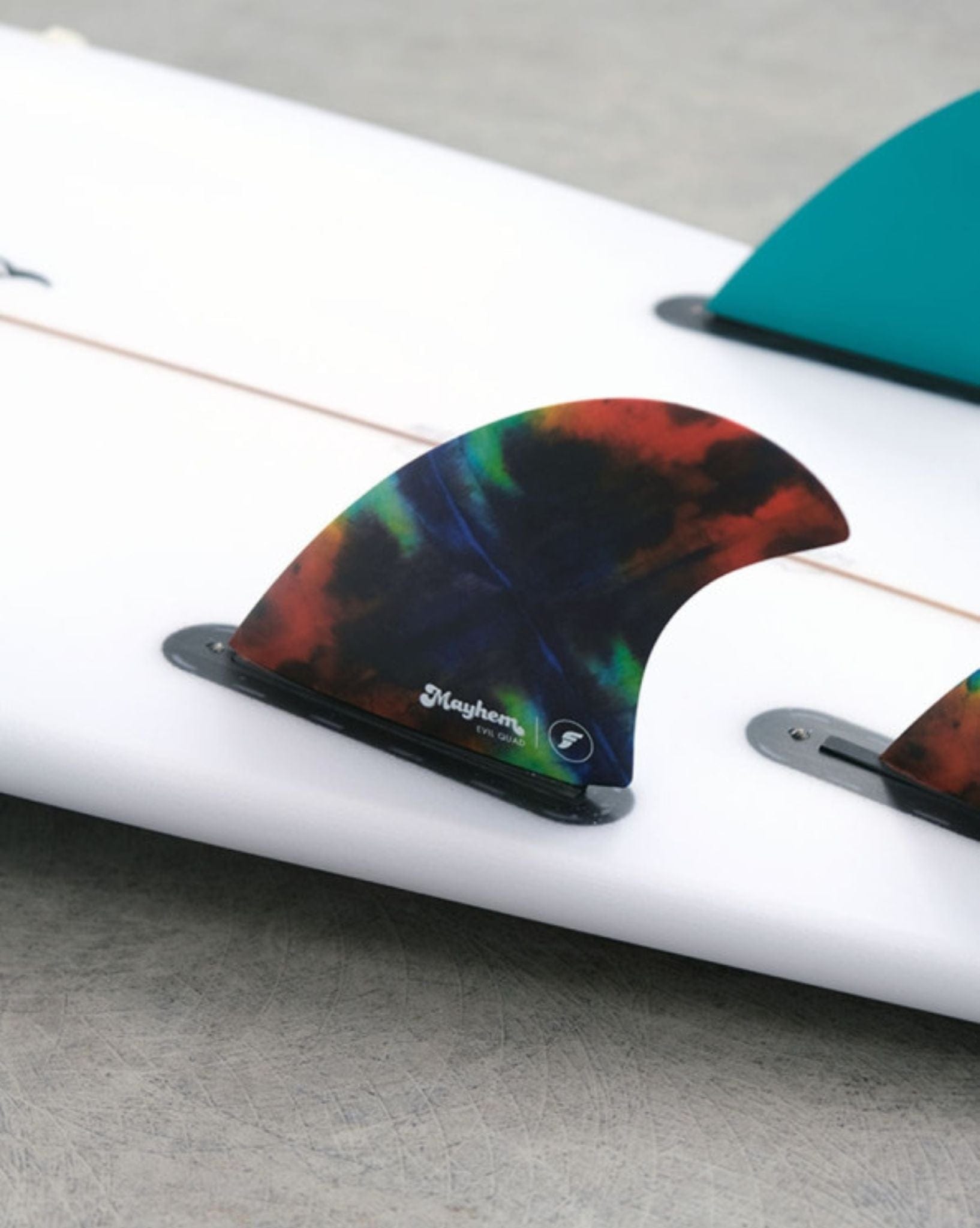 Futures Fins Mayhem Evil Quad Fins Rainbow