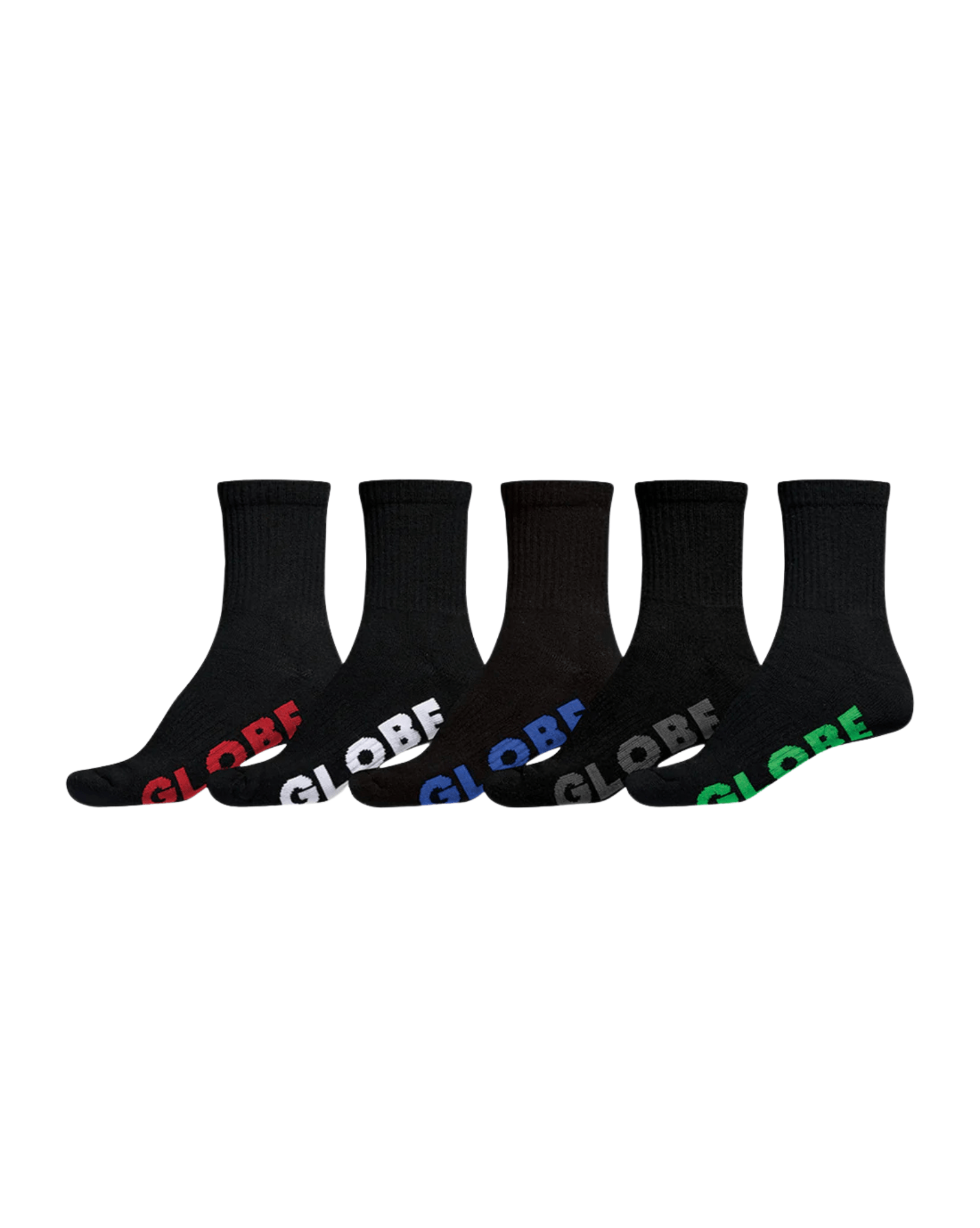 Globe Boys Stealth Crew Sock 5 Pack