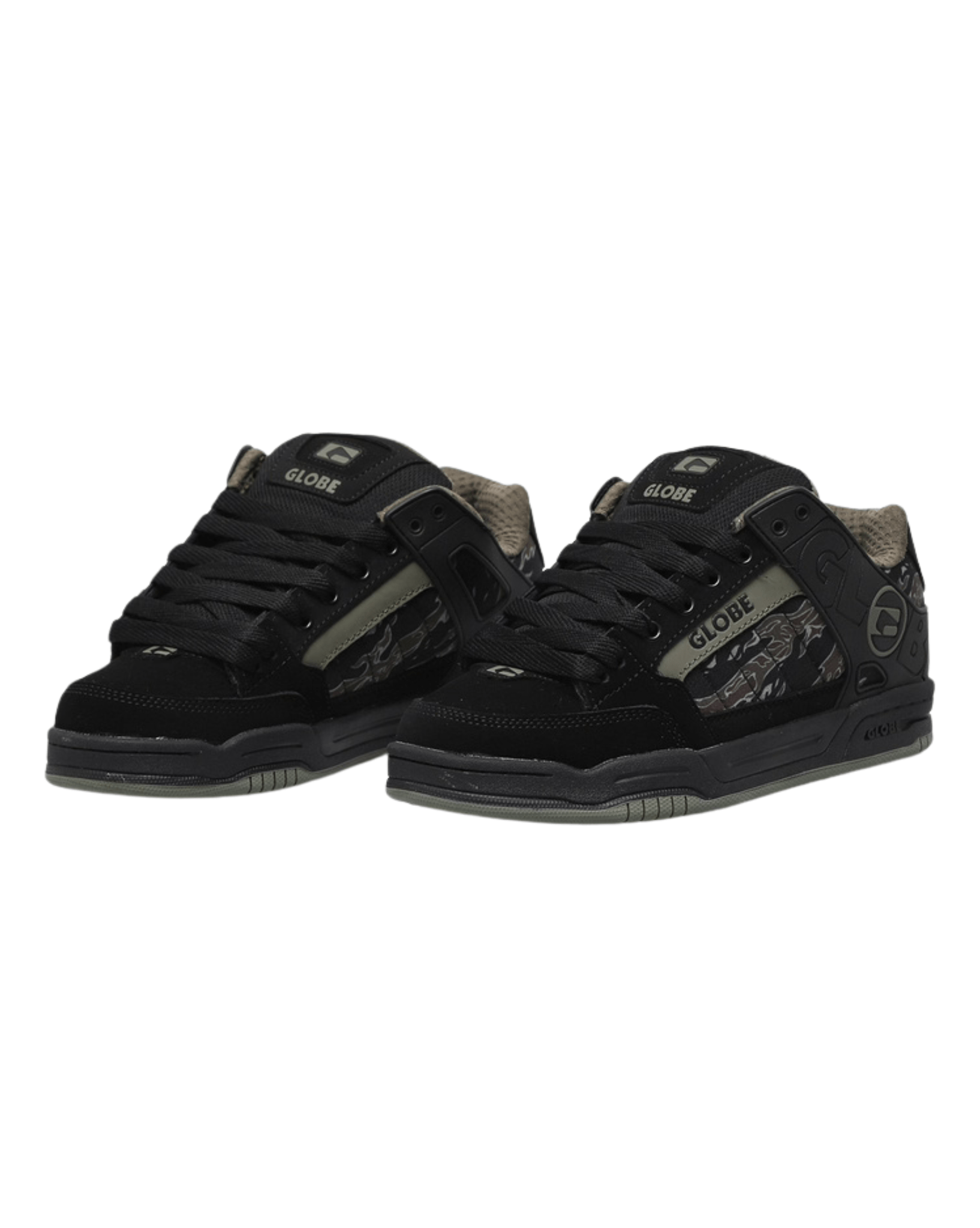 Globe Tilt Kids Skate Shoe - Black I Tiger Camo