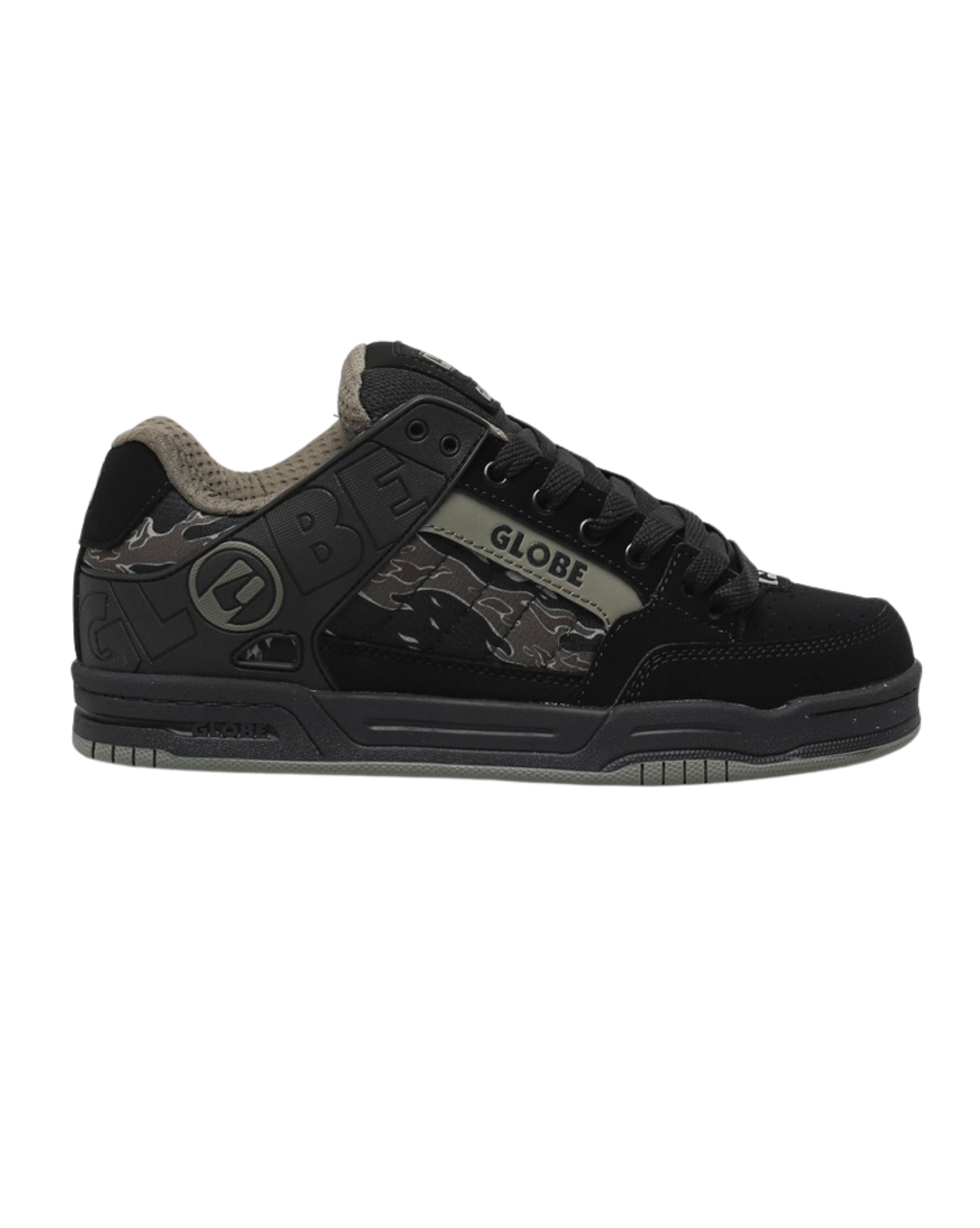 Globe Tilt Kids Skate Shoe - Black I Tiger Camo