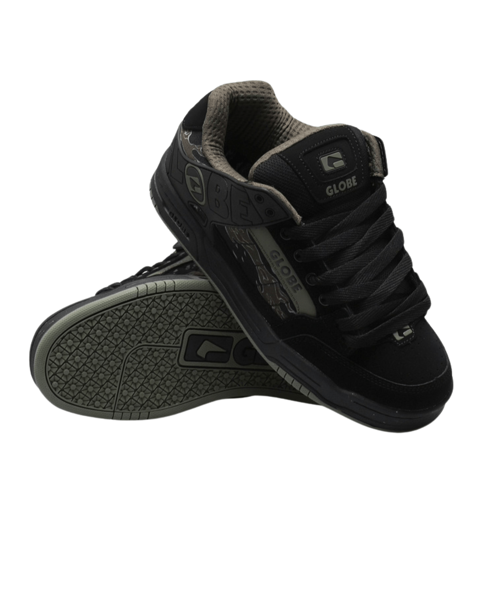 Globe Tilt Kids Skate Shoe - Black I Tiger Camo