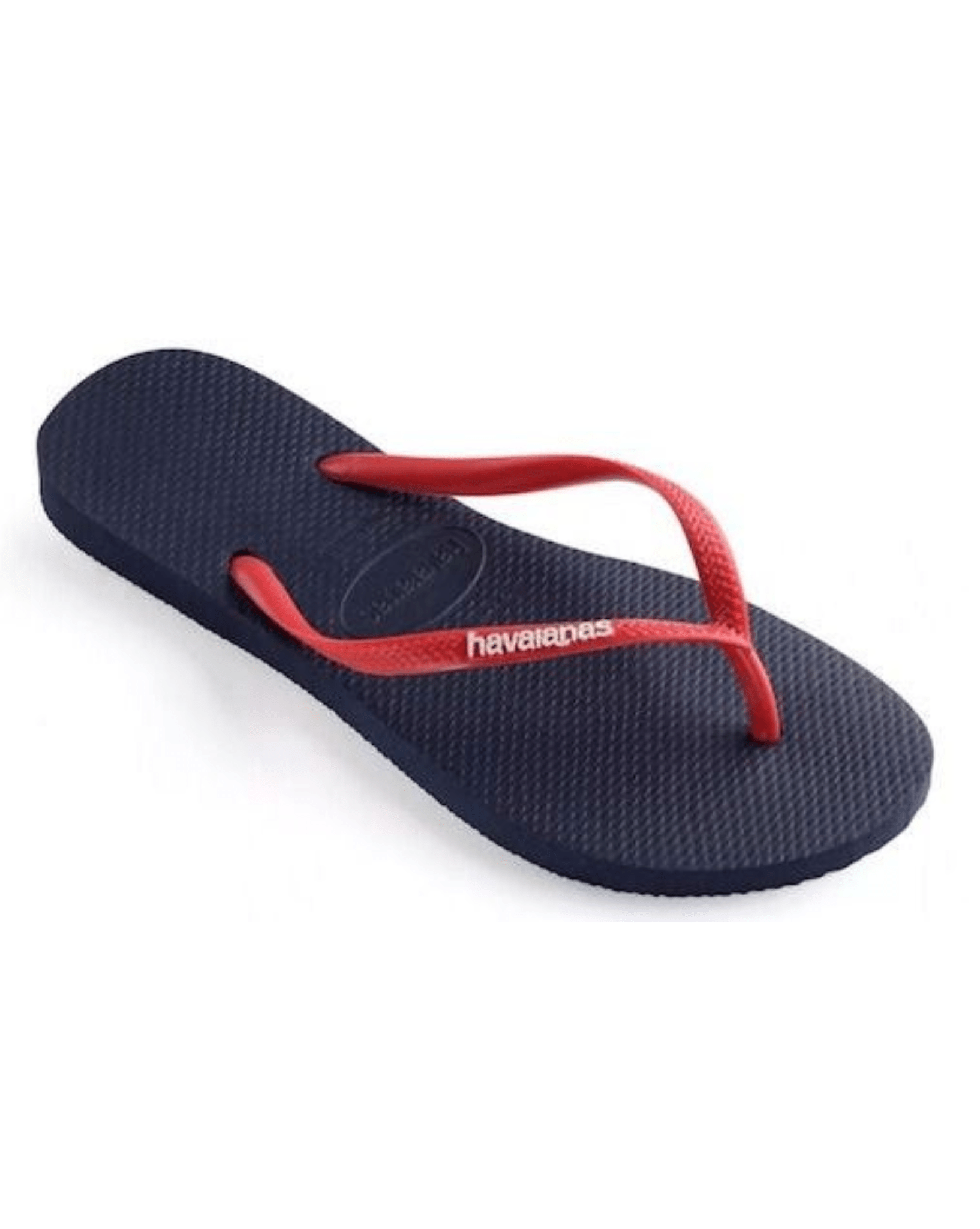 Havaianas Kids Slim Basic Thongs - Navy I Ruby Red