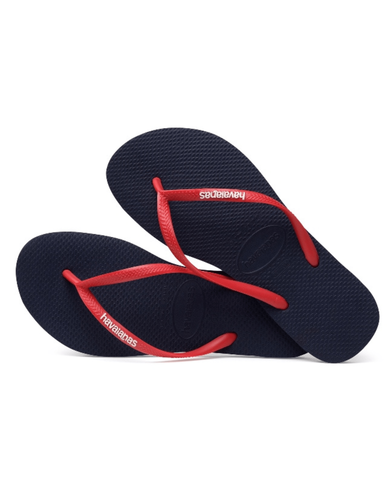 Havaianas Kids Slim Basic Thongs - Navy I Ruby Red